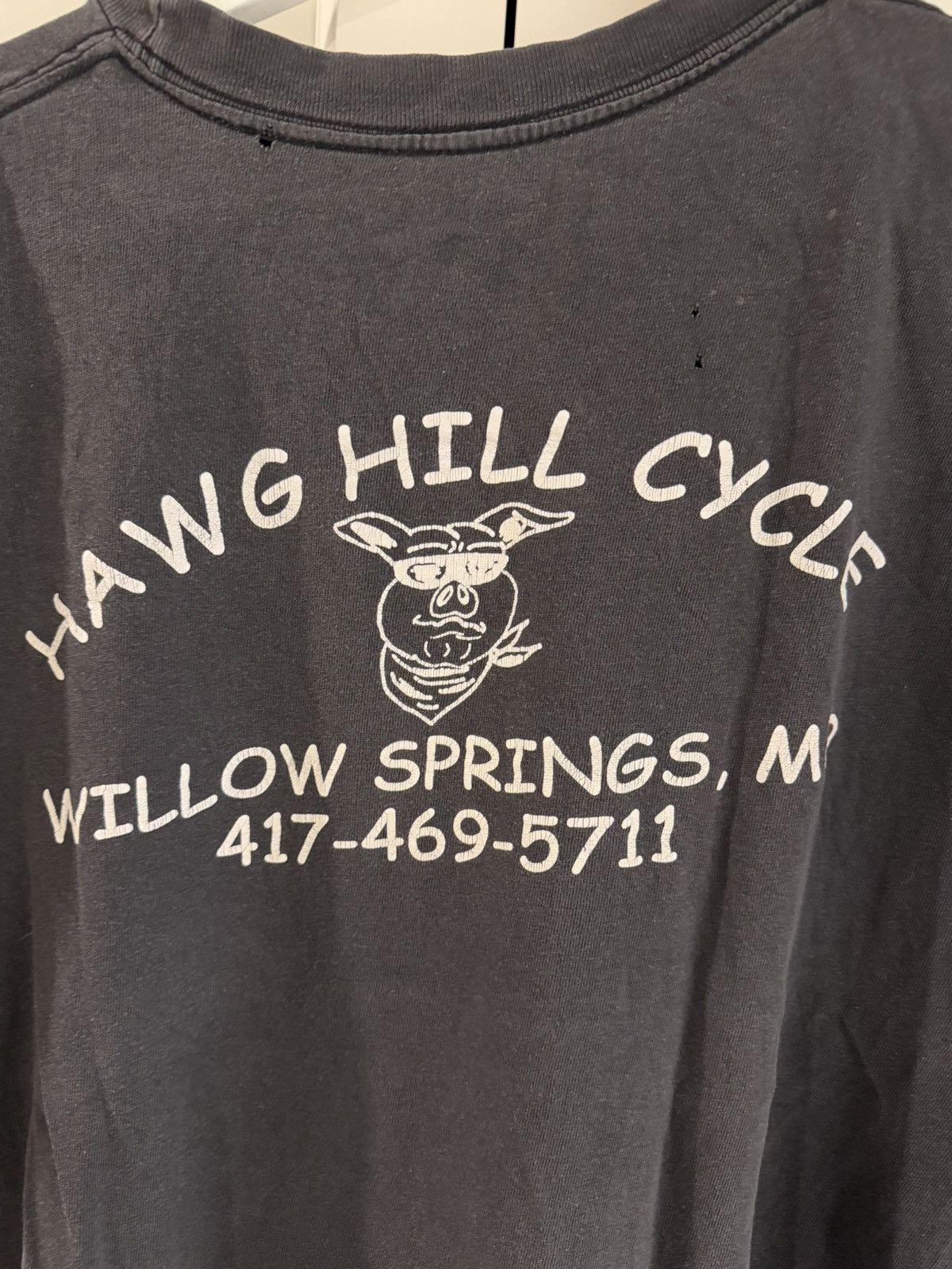 Vintage American Biker – Vintage Tee (Hawg Hill Cycle Back Hit) Size US L / EU 52-54 / 3 - 6 Thumbnail
