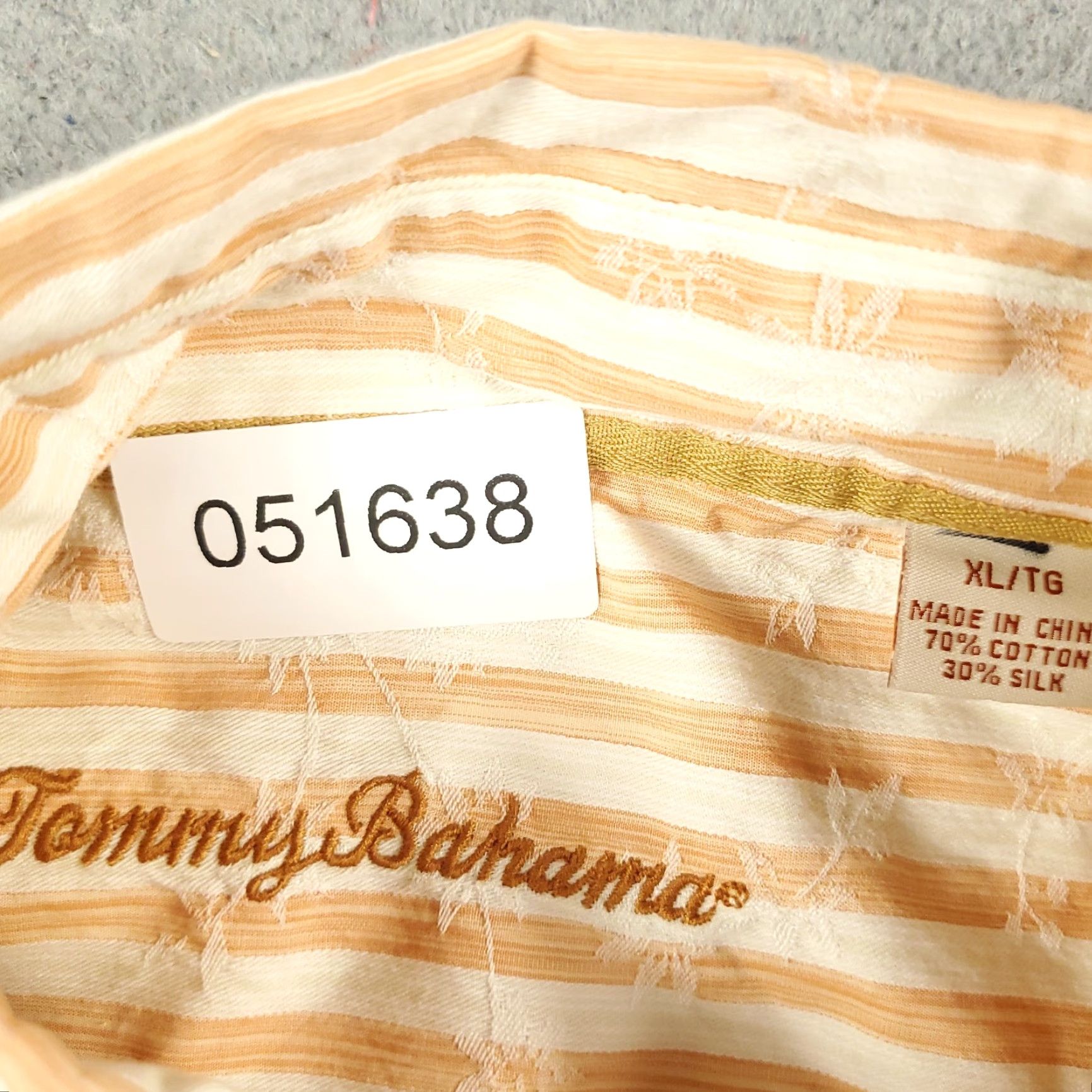 Tommy Bahama VINTAGE Tommy Bahama Shirt Mens XL Orange Striped Button-Up Long Sleeve Casual Formal Beach Classic Men's XL Orange Striped Button-Up Shirt Size US XL / EU 56 / 4 - 7 Thumbnail