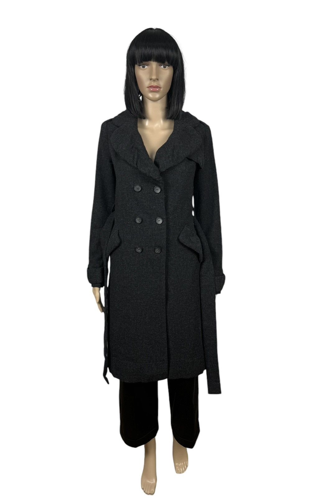 Allsaints AllSaints Wool Overcoat Belted size 6 Size XS / US 0-2 / IT 36-38 - 3 Thumbnail