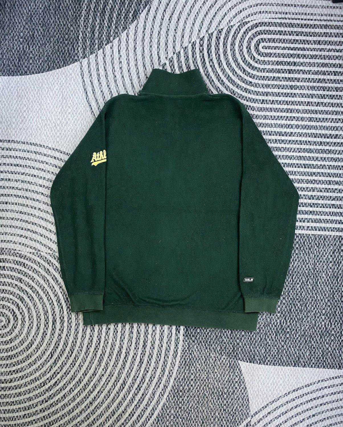 MLB Vintage A’S Oakland Athletics MLB Halfzip Sweatshirt Size US L / EU 52-54 / 3 - 3 Thumbnail