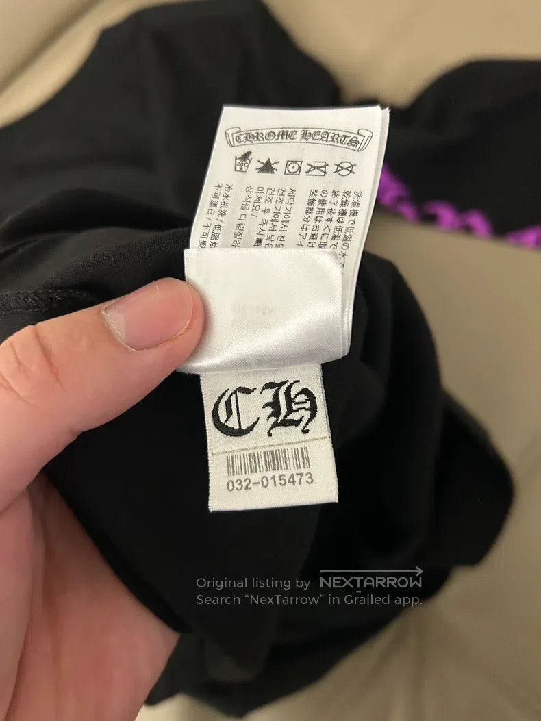 Chrome Hearts CHROME HEARTS Size M Purple neckline letter black round nec Size US M / EU 48-50 / 2 - 7 Thumbnail