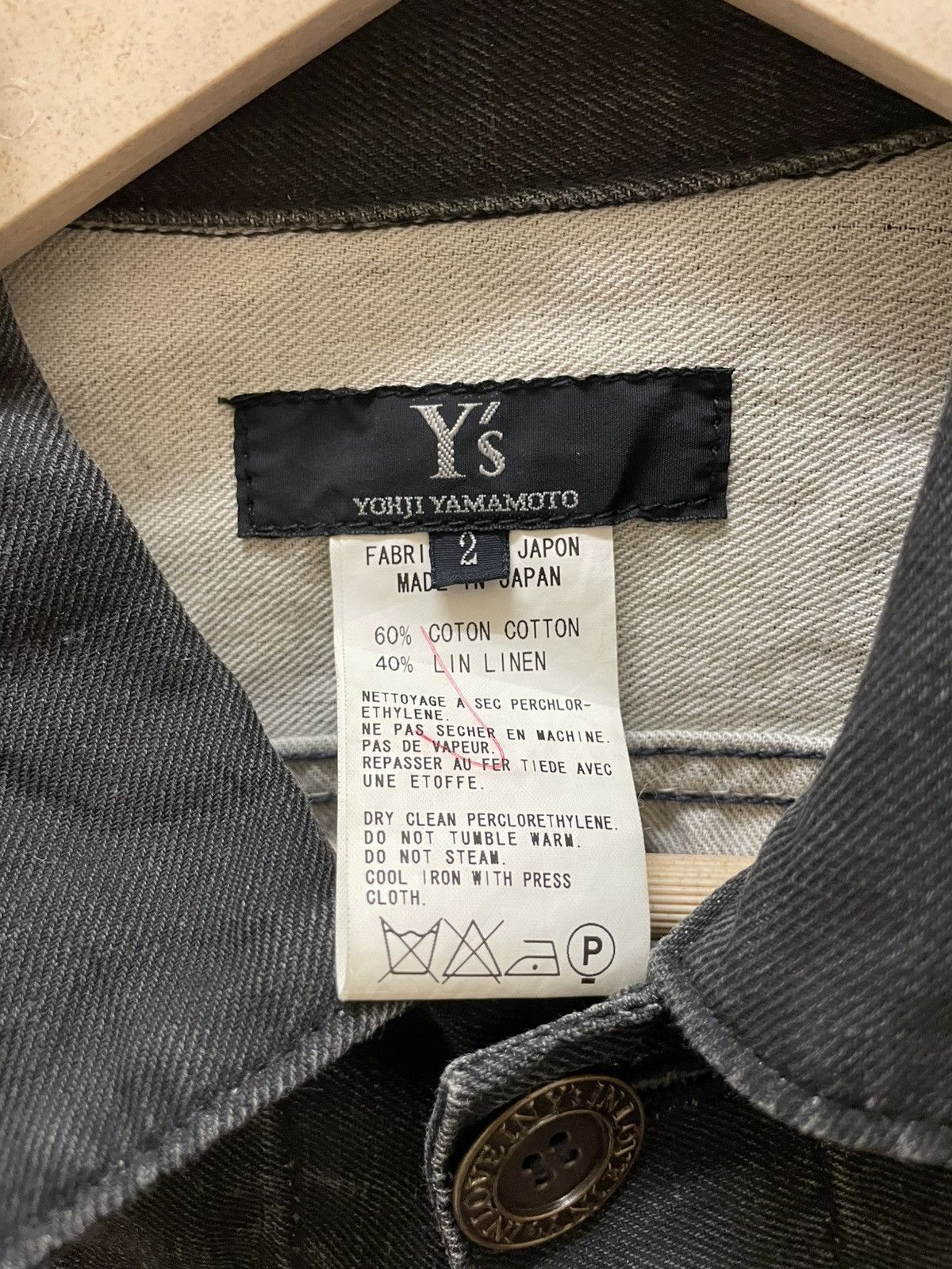 Yohji Yamamoto Y's Yohji Yamamoto Crop Denim Jacket Size M / US 6-8 / IT 42-44 - 11 Thumbnail