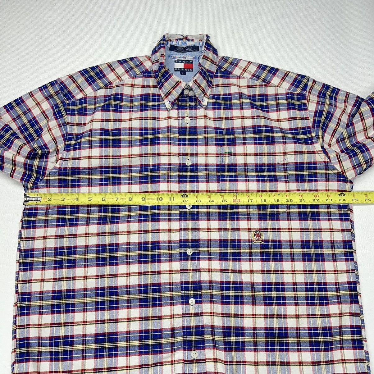 Tommy Hilfiger × Vintage VTG Tommy Hilfiger Shirt Plaid Button Down Long Sleeve Size US L / EU 52-54 / 3 - 21 Thumbnail