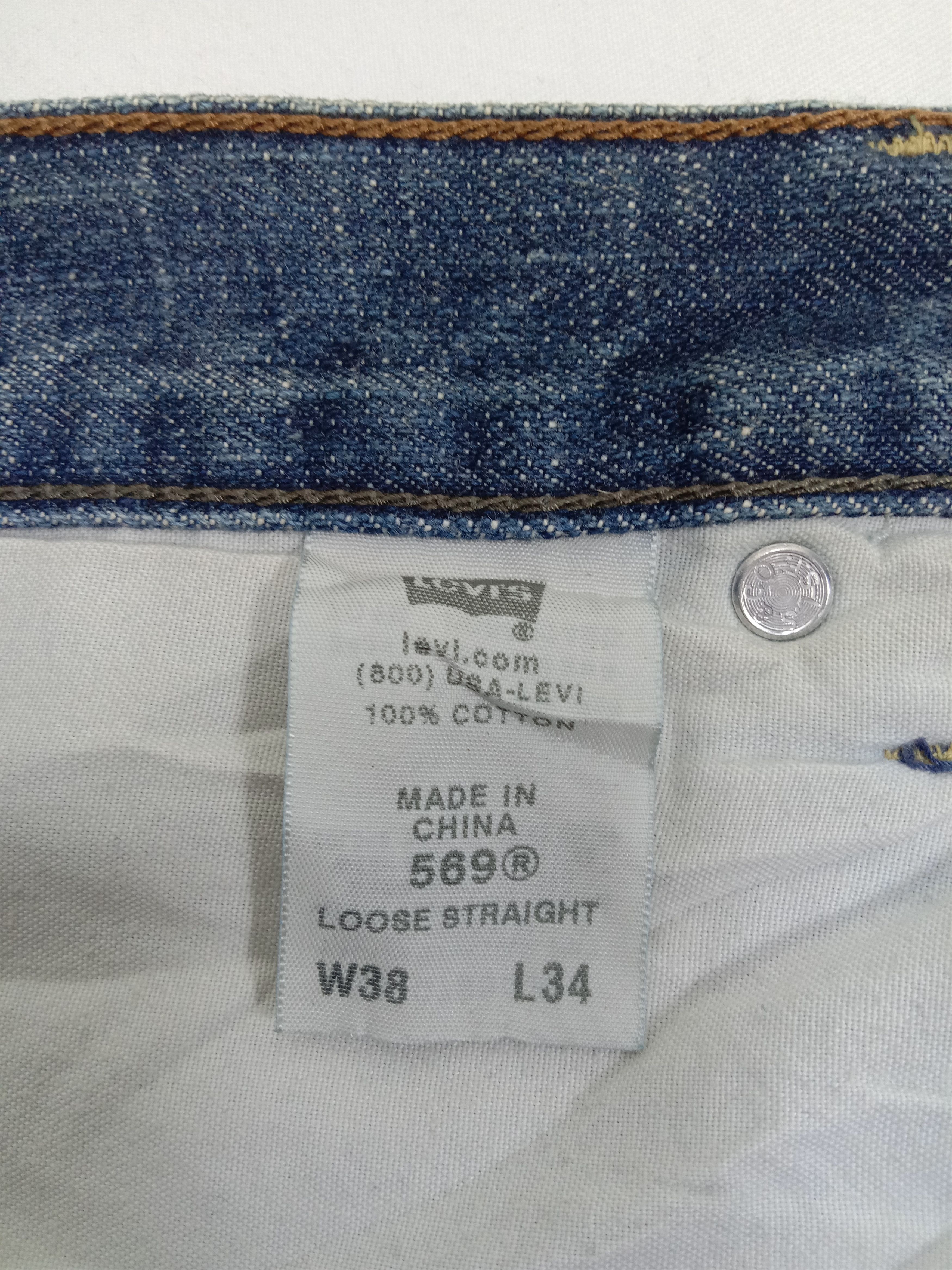 Levi's Vintage Levi's 569 Jeans Dirty Wash Loose Straight Denim Size US 38 / EU 54 - 13 Thumbnail