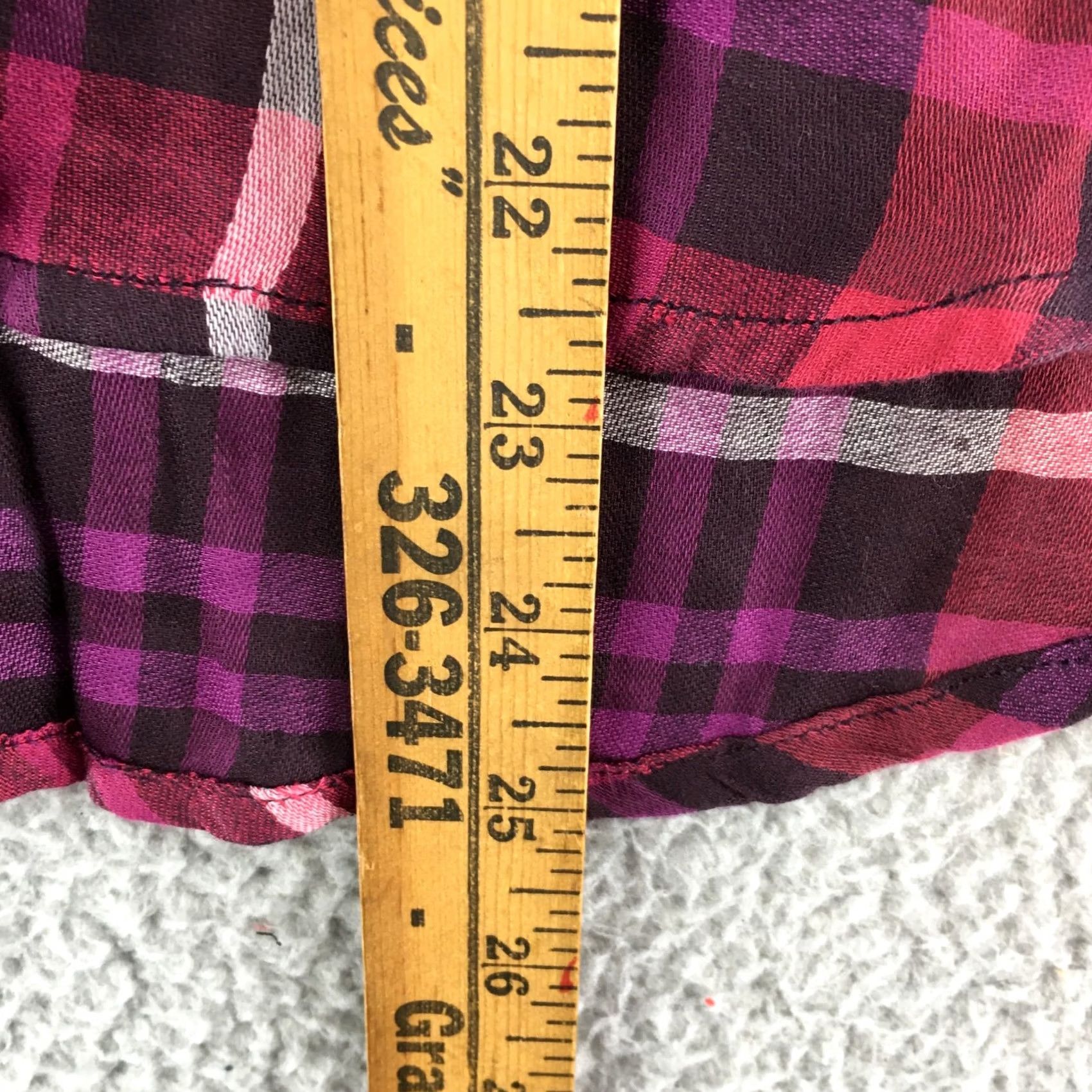 American Eagle Outfitters American Eagle Shirt Womens Small Purple Plaid Flannel Button Up Long Sleeve Size S / US 4 / IT 40 - 5 Thumbnail