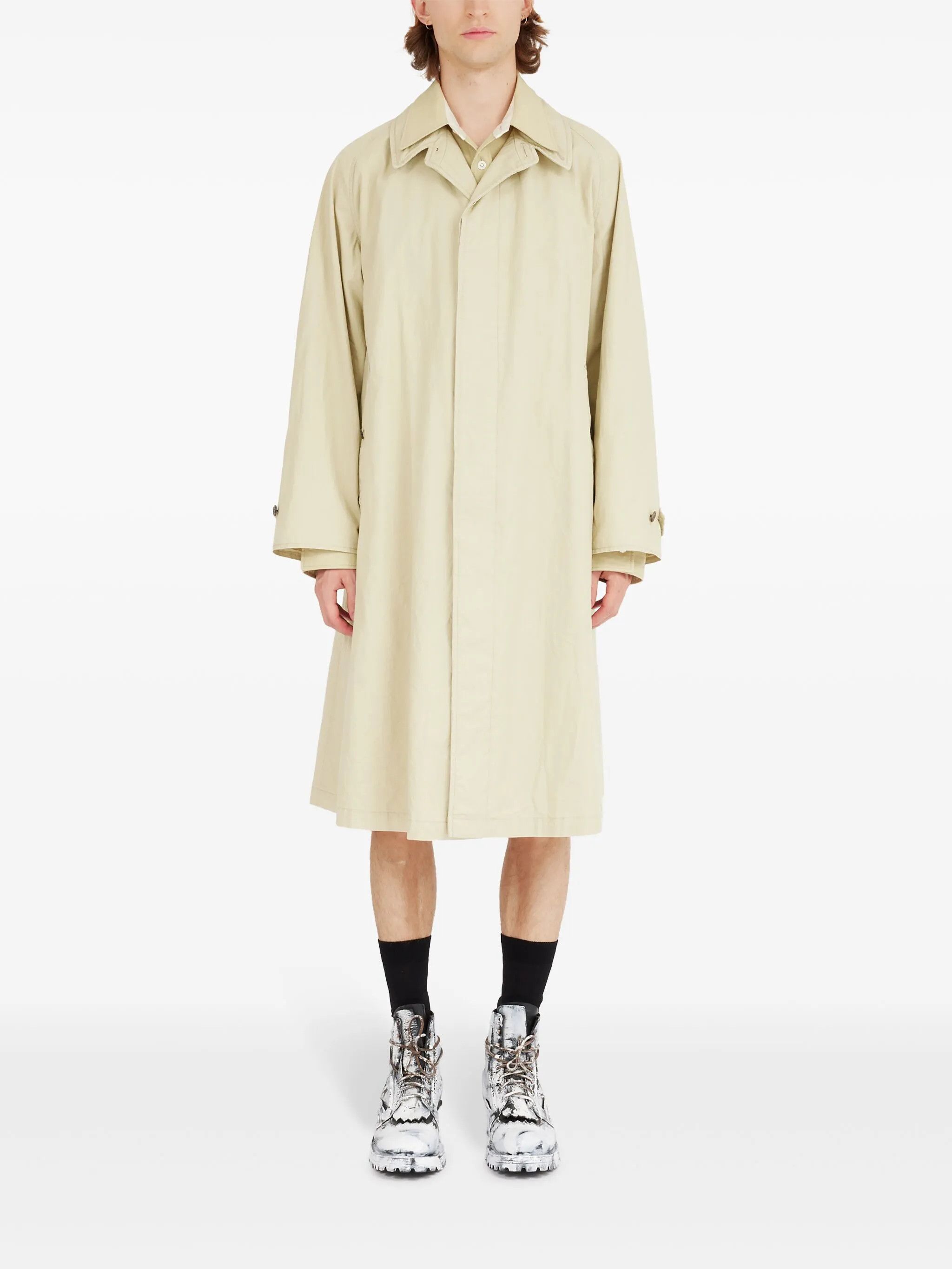 Maison Margiela oc11z0426 Layered Trench Coat in Beige Size US L / EU 52-54 / 3 - 2 Thumbnail