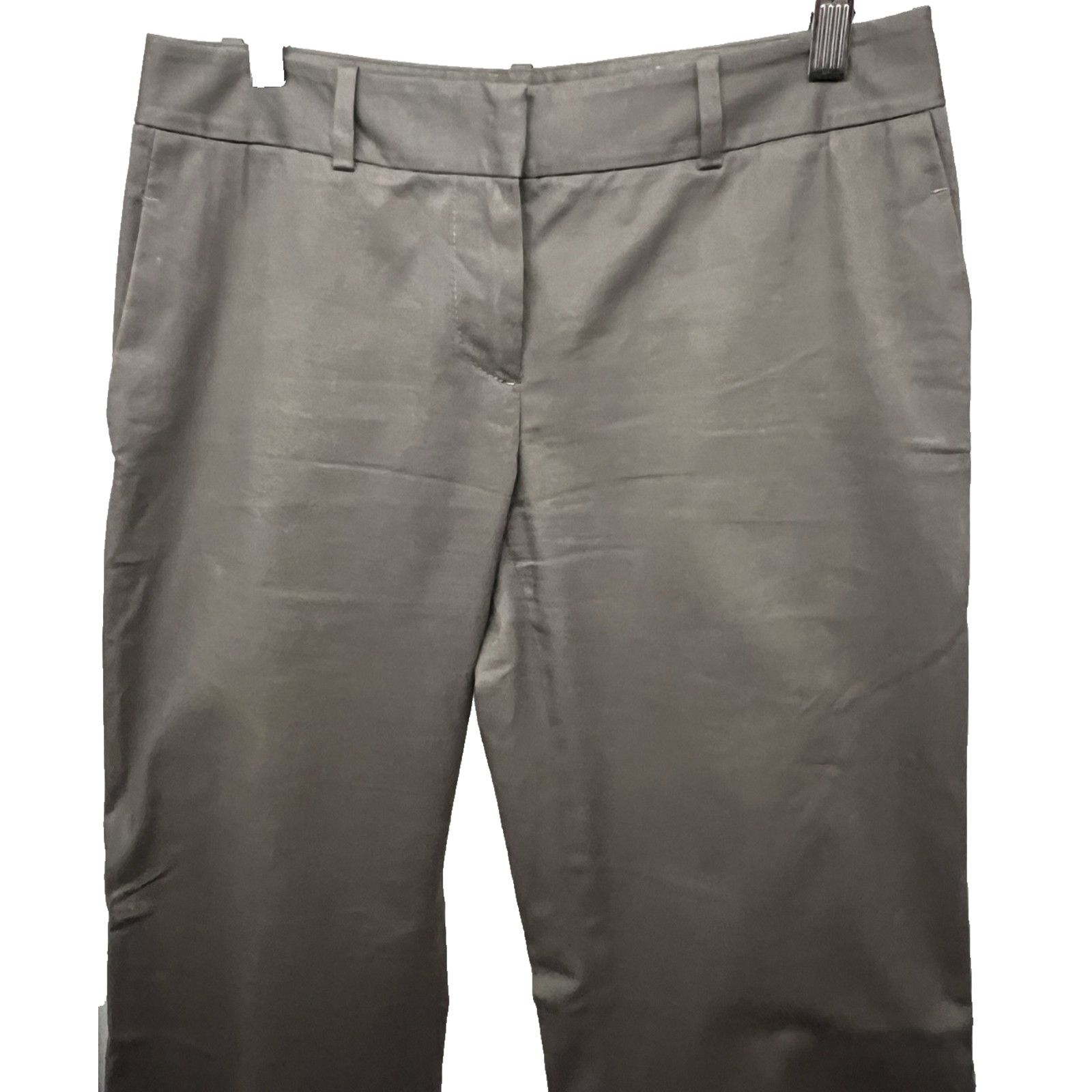 Ann Taylor Ann Taylor Petite Gray Wide Leg Khaki Ankle Pants 2P Pockets Size 28" / US 6 / IT 42 - 4 Thumbnail