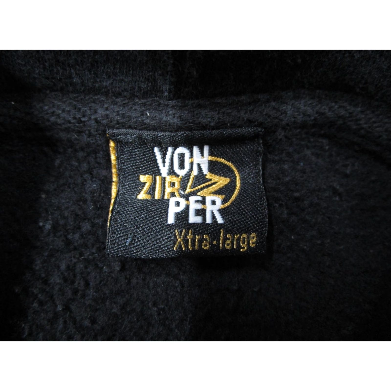VonZipper VINTAGE Von Zipper Hoodie Mens XL Black Pullover Fleece Neon Graphic Sweatshirt 90s Mens (XL) Black Graphic Print Hoodie Size US XL / EU 56 / 4 - 3 Thumbnail
