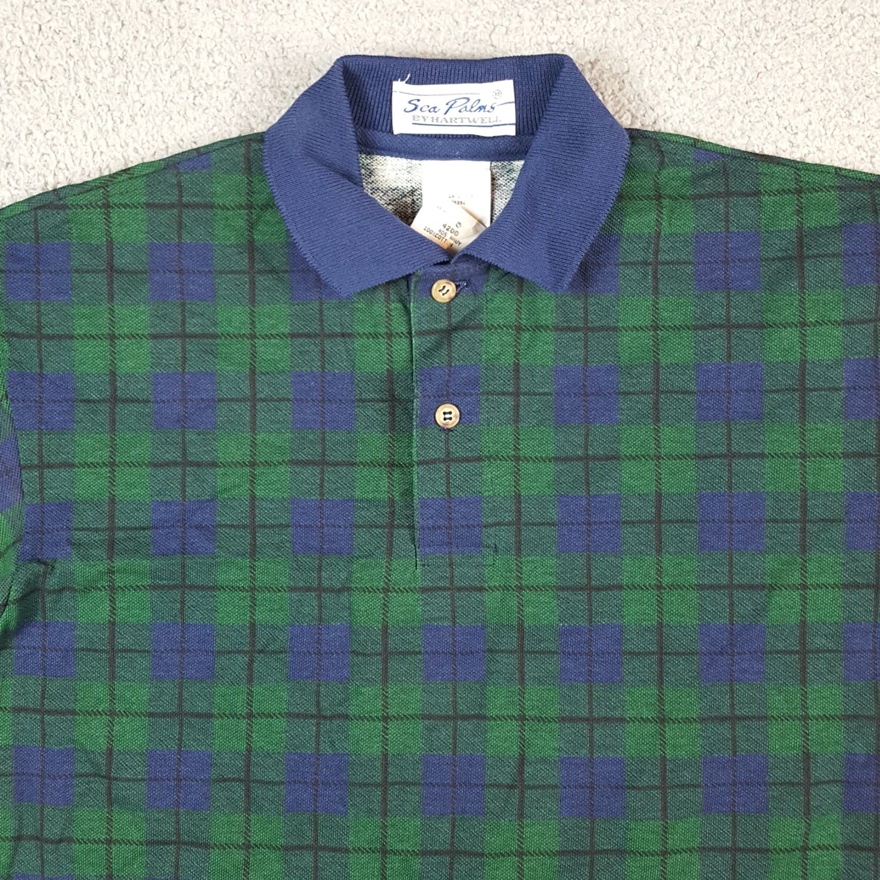Vintage VINTAGE Hartwell Polo Shirt Men S Green Plaid Preppy 90s USA Made Button Collared Shirt Size US S / EU 44-46 / 1 - 2 Thumbnail