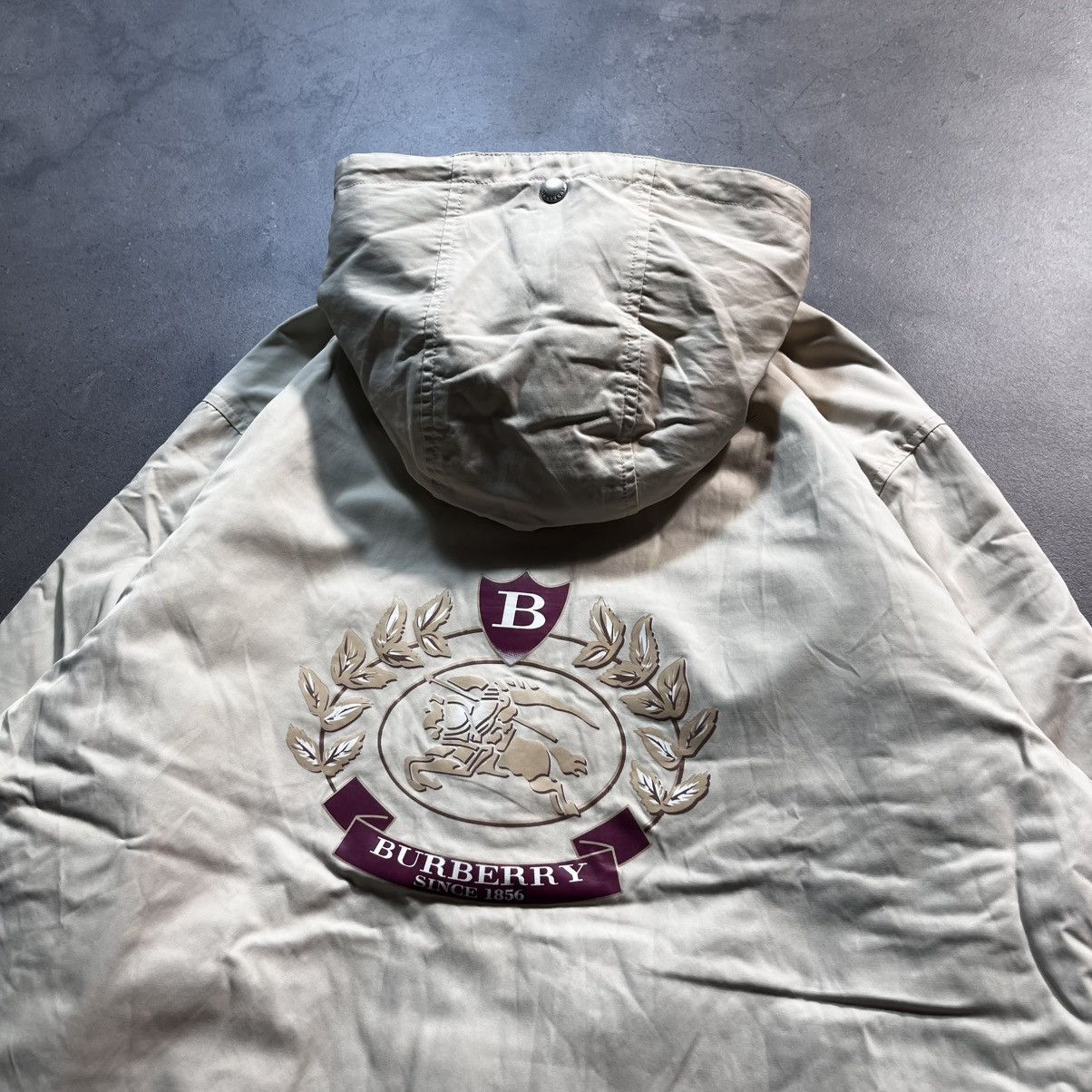 Vintage 00s Burberry London Big Logo Parka Puffer Jacket