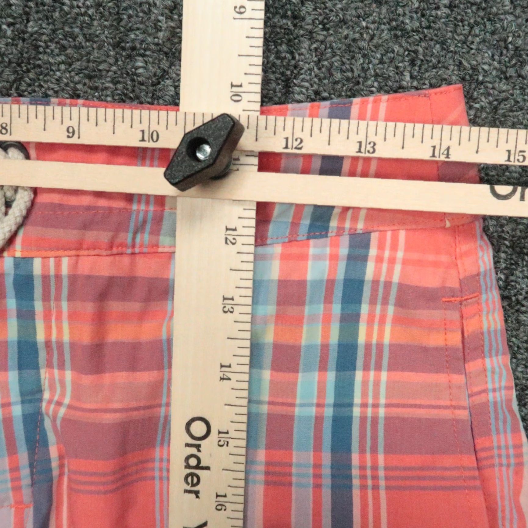 Faherty Faherty Boardshorts Mens 28 Red Plaid Classic Swim Drawstring Pocket Bottom Size ONE SIZE - 7 Thumbnail