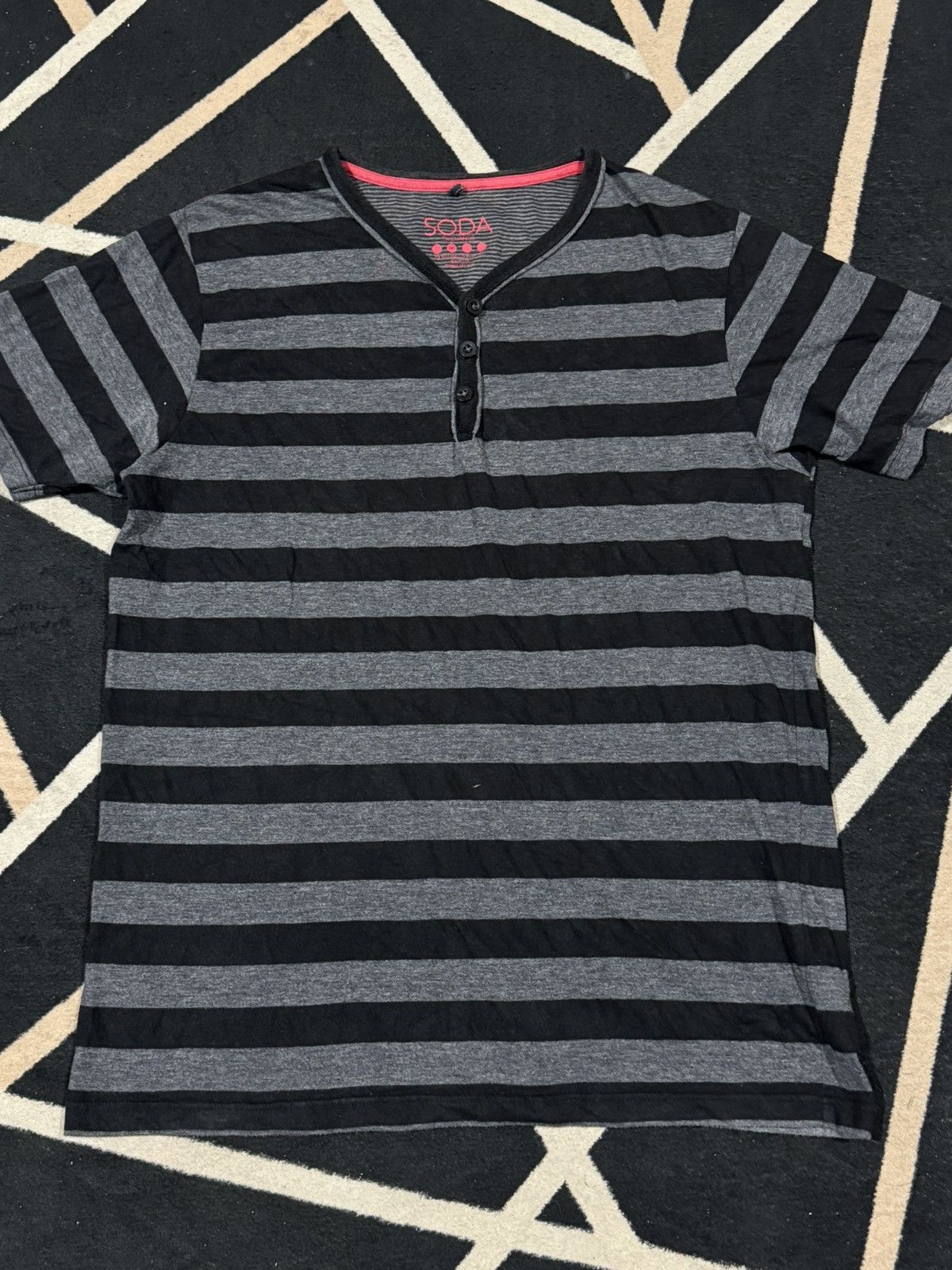 Hysteric Glamour Striped Soda Tees Half Button Size US M / EU 48-50 / 2 - 3 Thumbnail