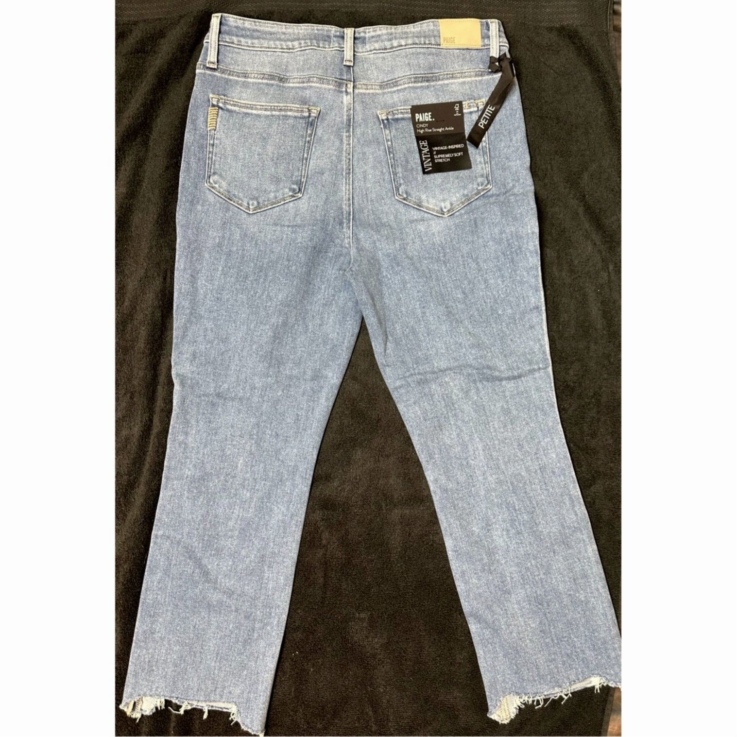 Paige Paige Cindy Raw Hem High Waist Ankle Straight Leg Jeans 32 Size 32" / US 10 / IT 46 - 13 Thumbnail