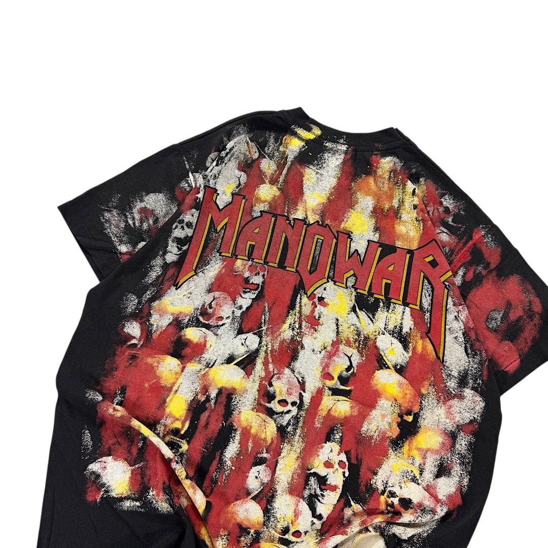 Vintage Vintage Manowar 1994 All Over Print Shirt Size US L / EU 52-54 / 3 - 3 Thumbnail