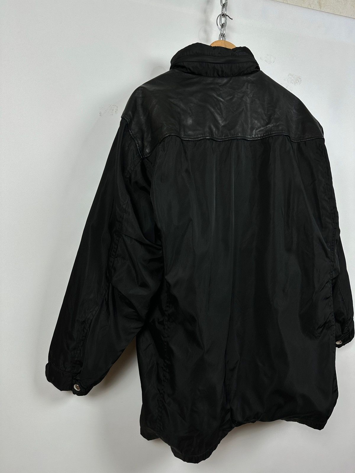 Prada Vintage Prada Nylon / Leather Jacket Coat + Lining Size US XL / EU 56 / 4 - 14 Thumbnail