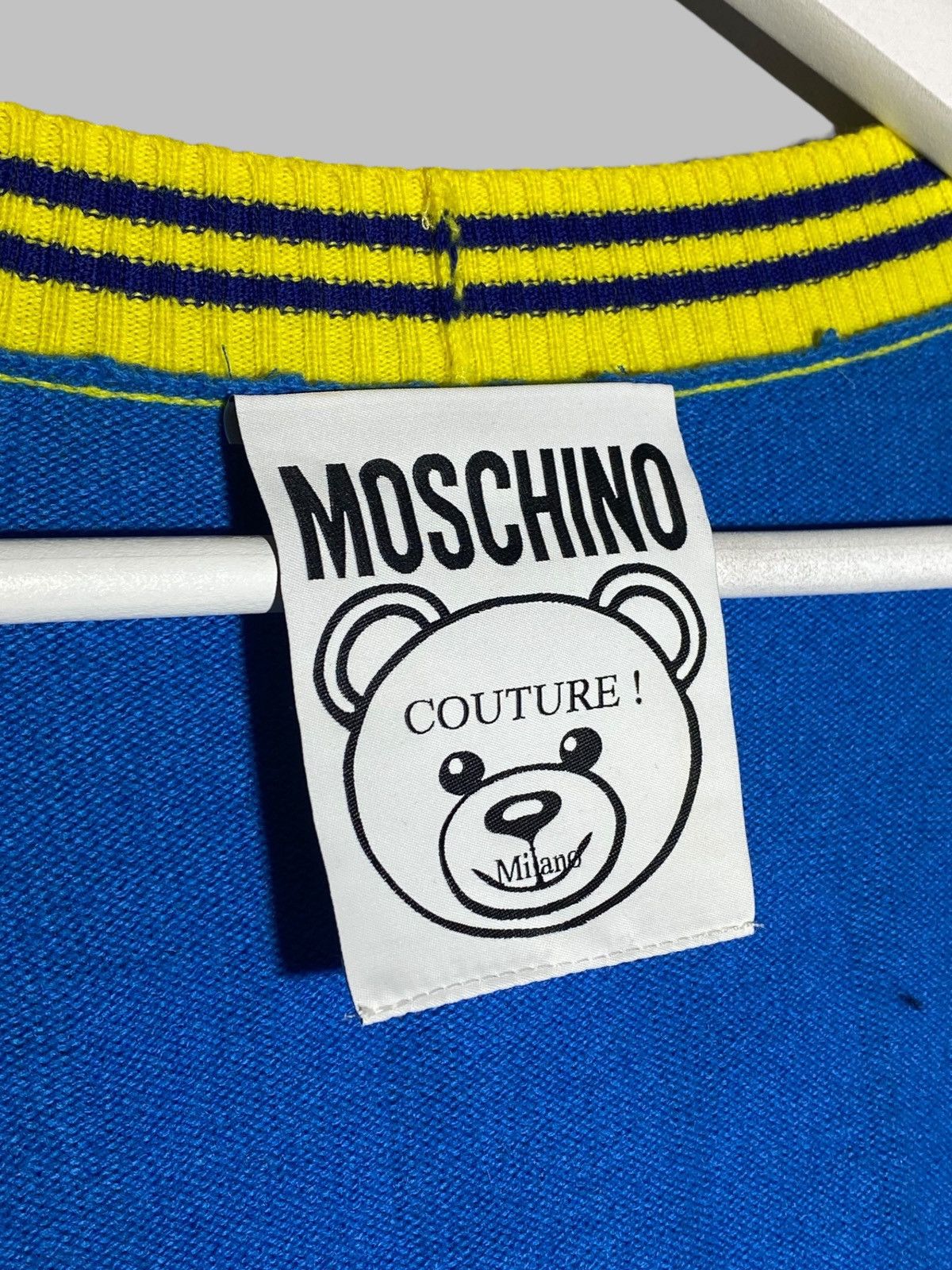Moschino 🔥 MOSCHINO COUTURE CARDIGAN BEAR COLLEGE LOOK Y2K Size US L / EU 52-54 / 3 - 9 Thumbnail