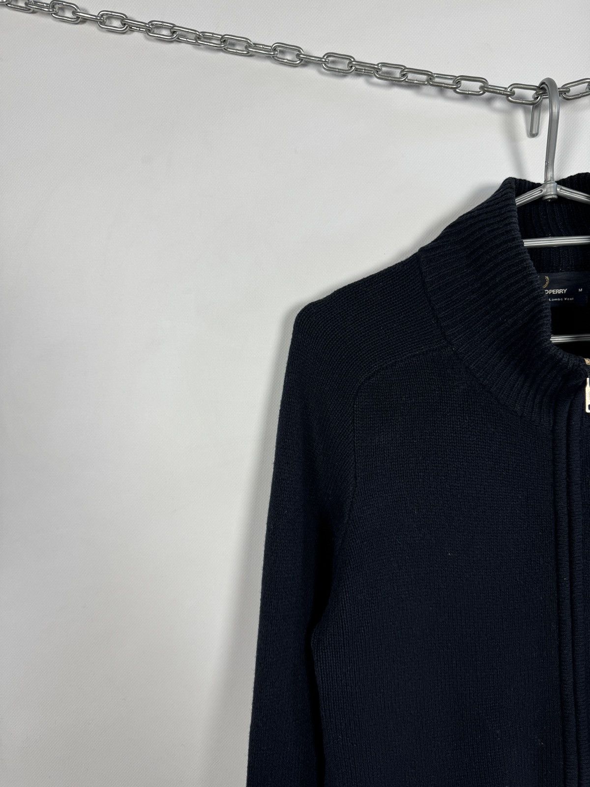 Fred Perry Me’ns Fred Perry 100% Lambs Wool Full Zip Sweater Size M Size US M / EU 48-50 / 2 - 3 Thumbnail