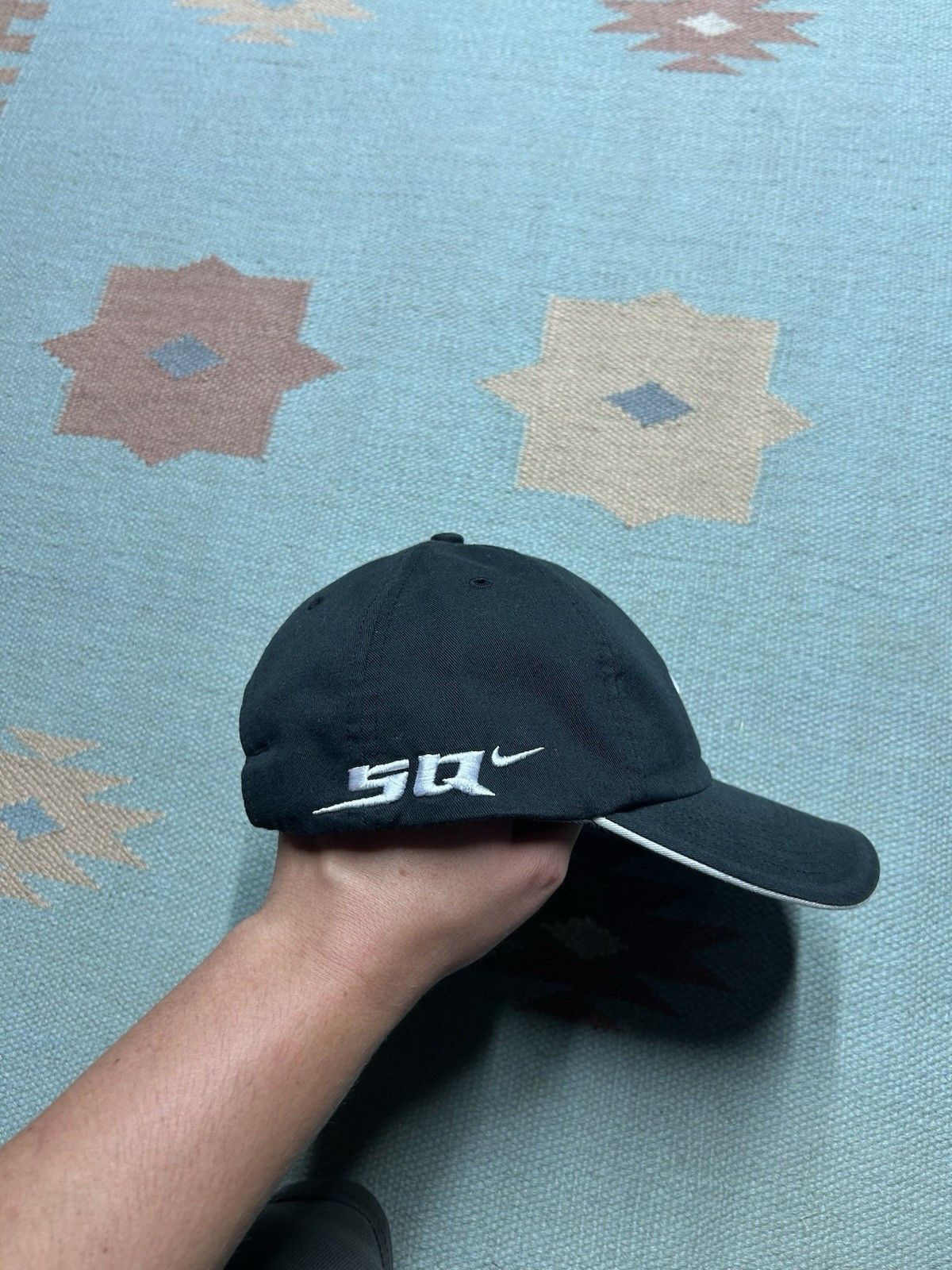 Nike Nike golf Strapback hat SQ one tiger woods black swoosh logo Size ONE SIZE - 2 Thumbnail
