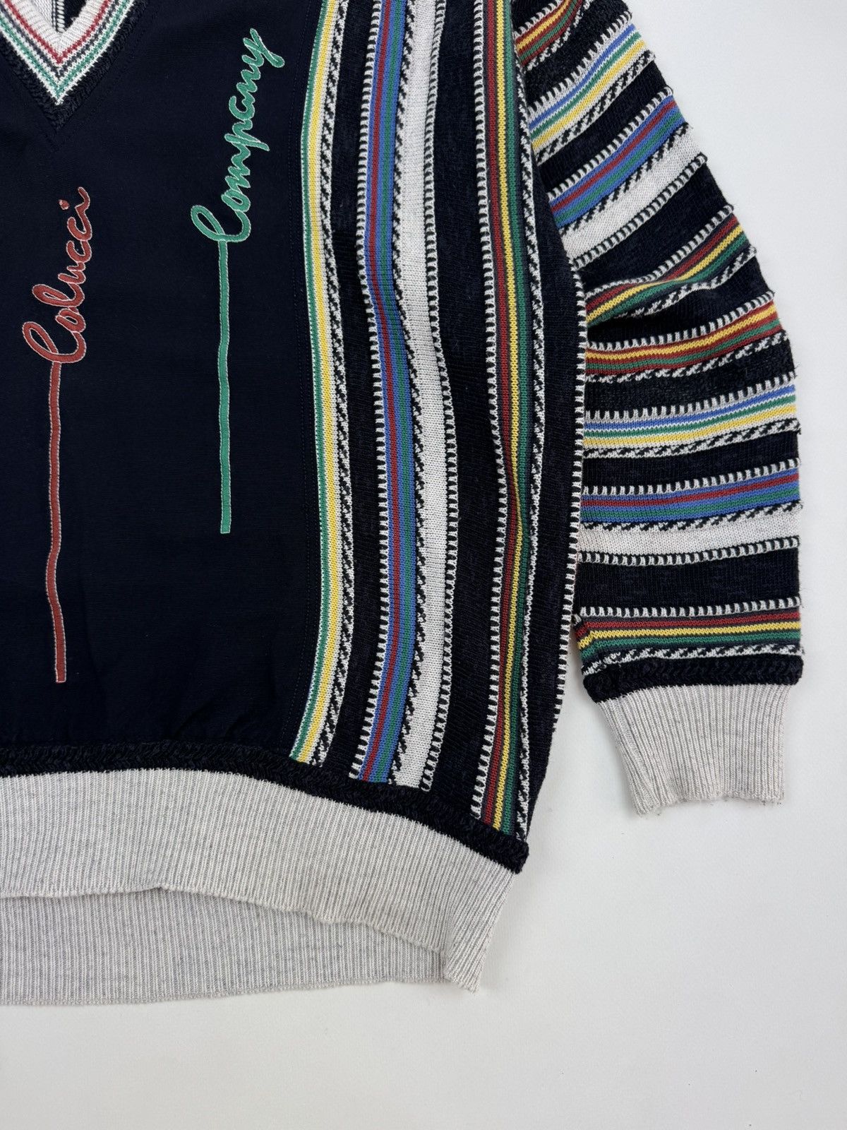 Carlo Colucci × Vintage 1990’s Vintage Carlo Colucci V-Neck Sweater Size US M / EU 48-50 / 2 - 2 Thumbnail