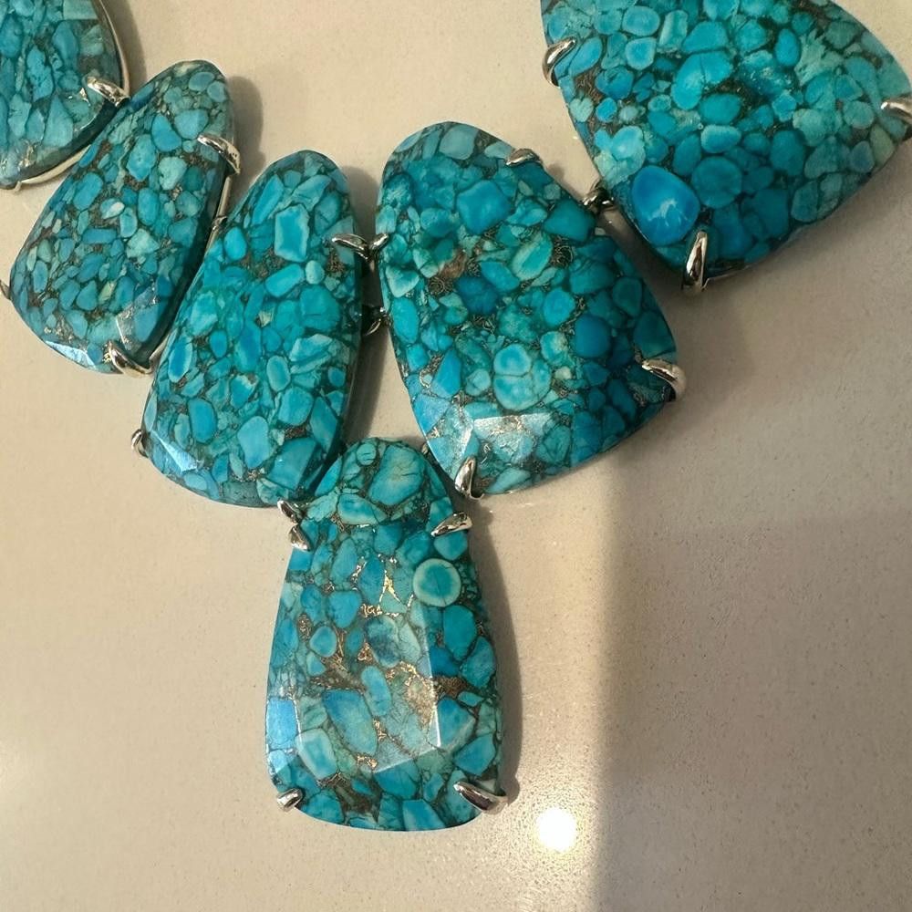 Kendra Scott Kendra Scott Harlow Bronze Veined Turquoise Necklace RARE Size ONE SIZE - 5 Thumbnail