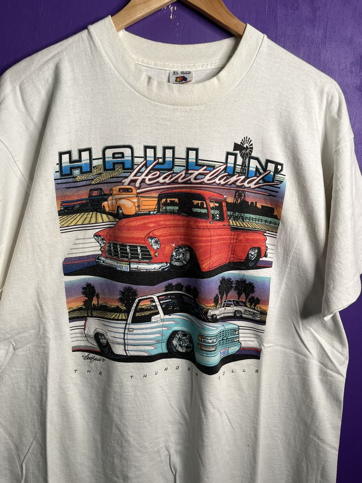 Vintage Vintage 90s Haulin heartland Texas trucks t-shirt Size US XL / EU 56 / 4 - 3 Thumbnail