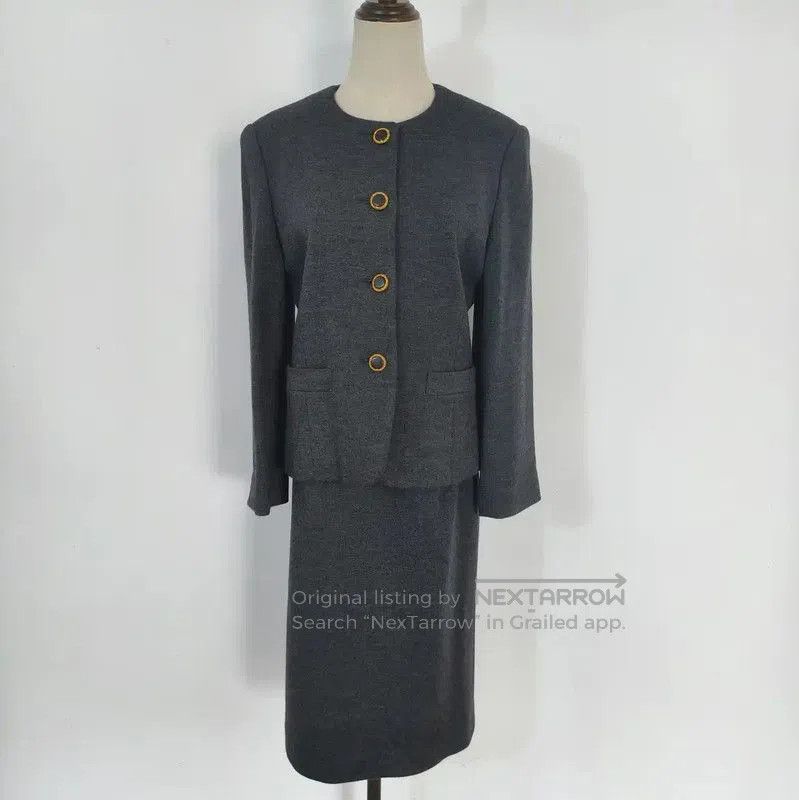 Burberry Burberry Gray Wool Long Sleeve Dress. Size M / US 6-8 / IT 42-44 - 4 Thumbnail