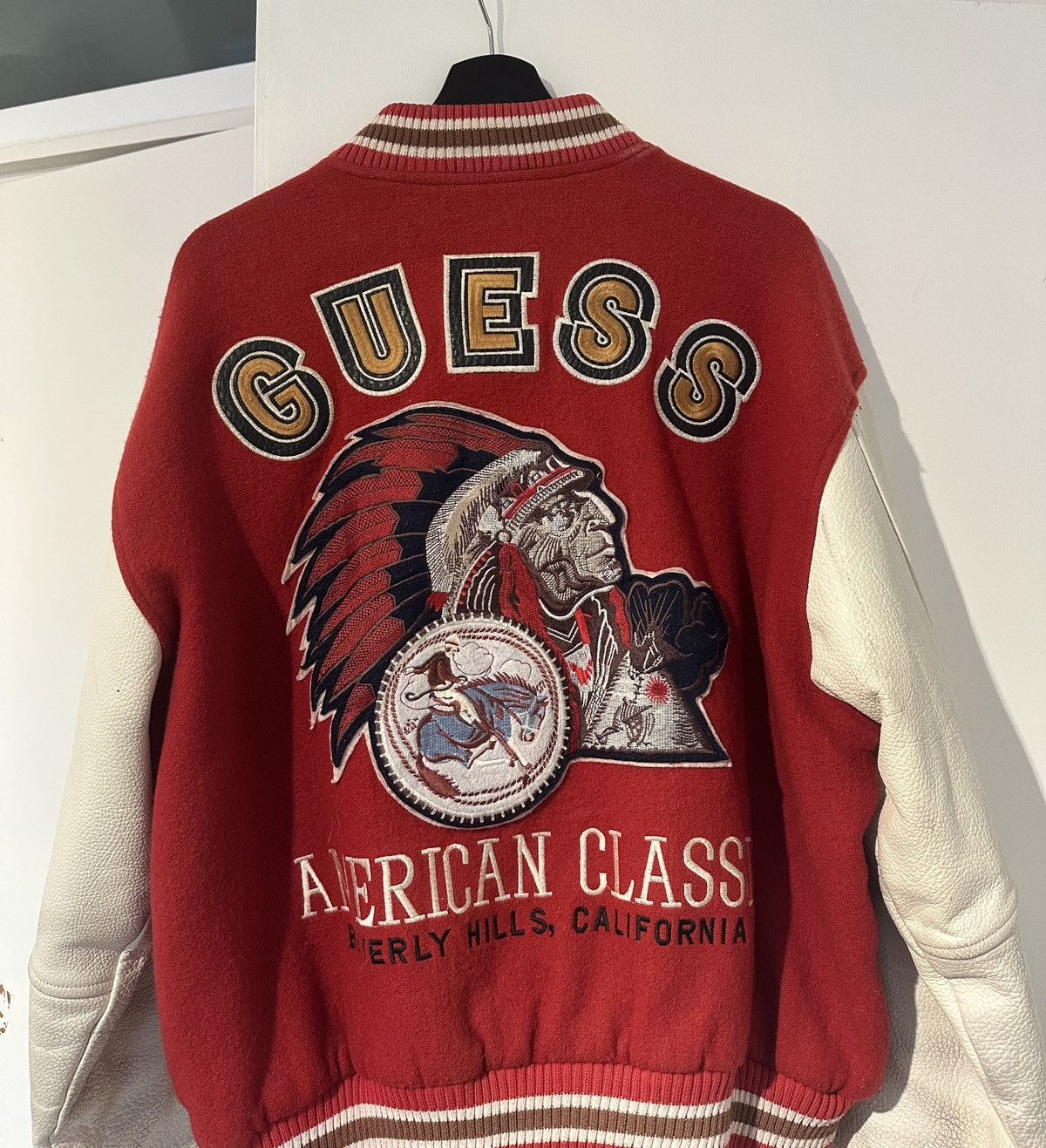 Guess Rare vintage Guess Georges Marciano Varsity Jacket Size US XL / EU 56 / 4 - 1 Thumbnail