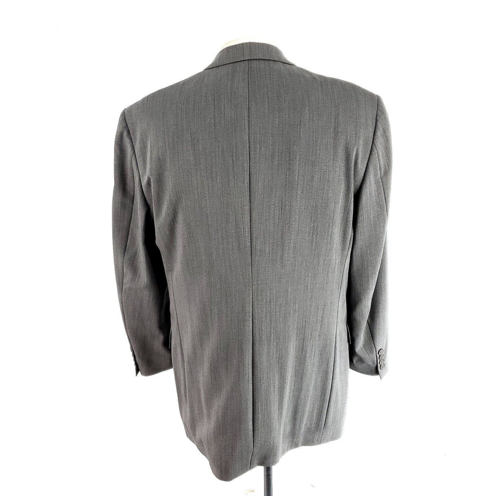 Hart Schaffner Marx Hart Schaffner Marx Comfort Wool 3 Button Blazer 40R Gray He Size 40R - 5 Thumbnail
