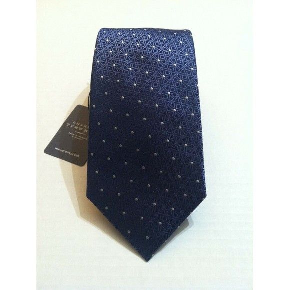 Charles Tyrwhitt CHARLES TYRWHITT MENS NEW BLUE 100%SILK TIE WIDTH: 3 1/4" Size ONE SIZE - 1 Thumbnail