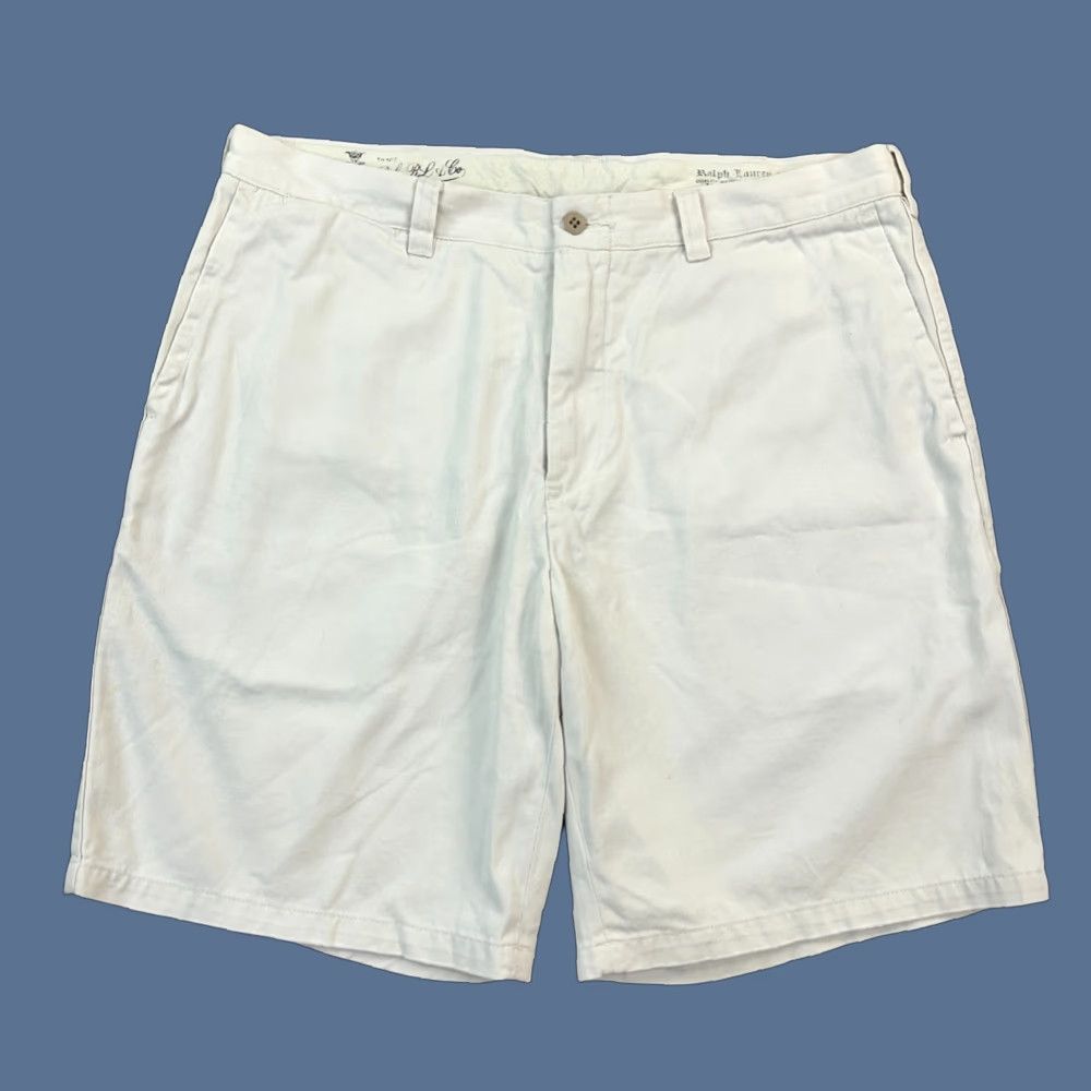 Polo Ralph Lauren Vintage Polo Ralph Lauren Shorts Mens 36 Beige 9" Gi Fit Flat Front Chino Preppy Size US M / EU 48-50 / 2 - 1 Thumbnail