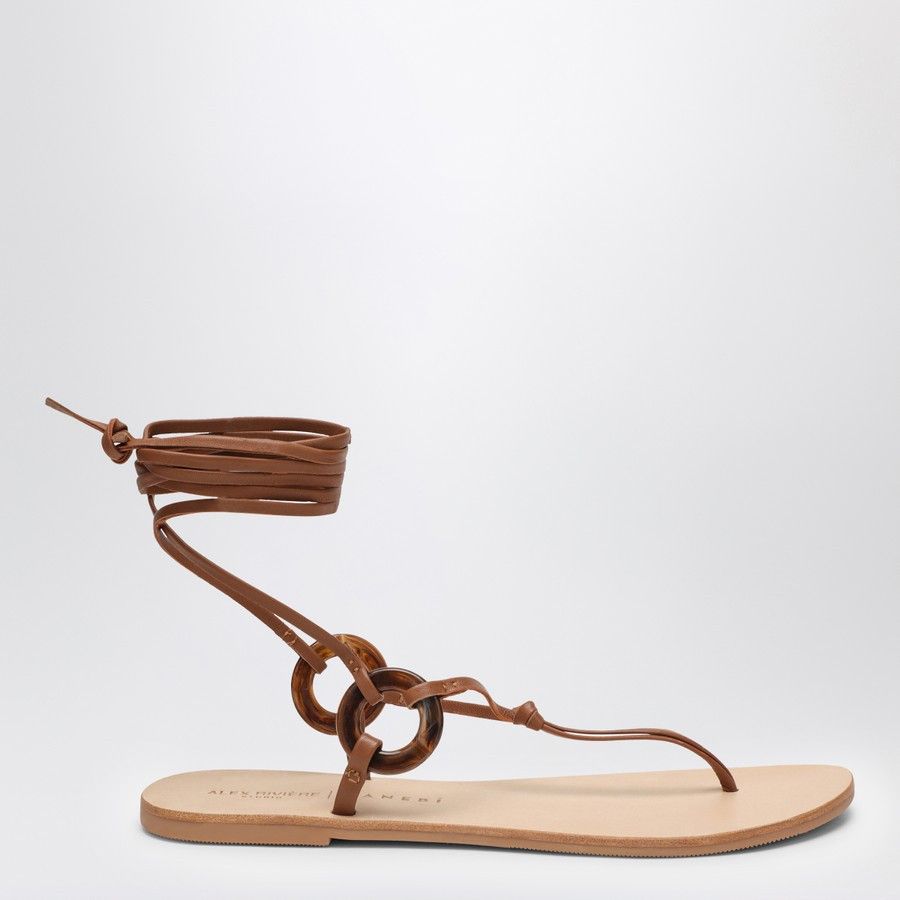 Manebi o1d2blof0824 Leather Sandal in Brown Size US 6 / IT 36 - 1 Thumbnail
