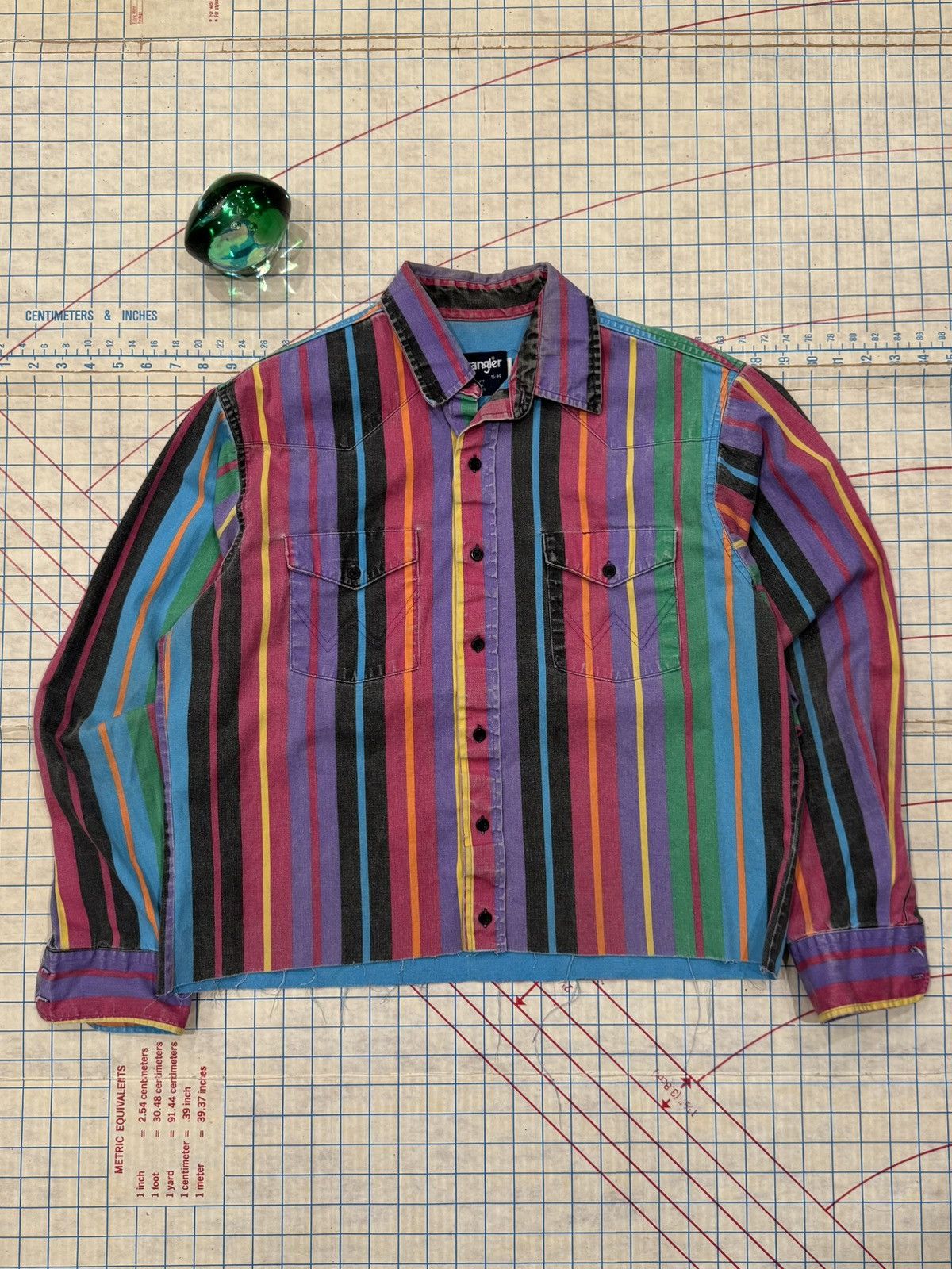 Wrangler Vintage Wrangler Brushpopper Button Up Cropped Size 16-34 Size US L / EU 52-54 / 3 - 1 Thumbnail