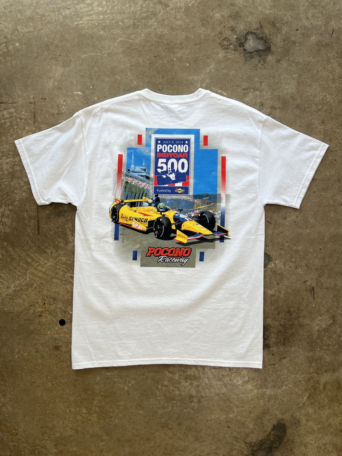 NASCAR Vintage Pocono IndyCar 500 Sunoco Racing Tee Large Size US L / EU 52-54 / 3 - 2 Thumbnail