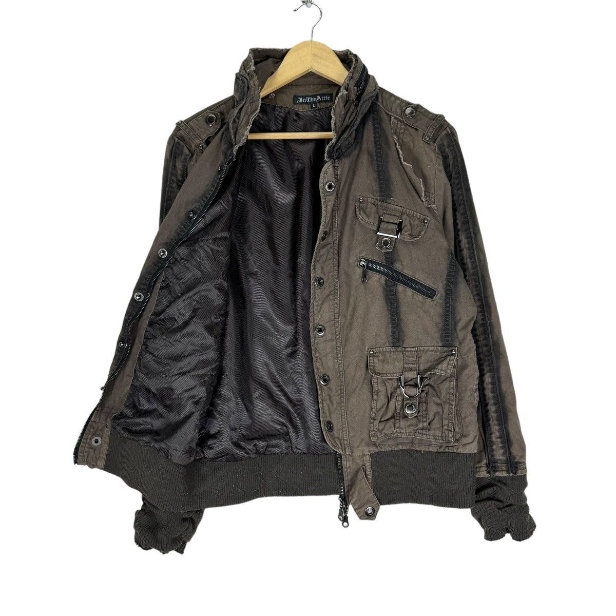 In The Attic 🌟IN THE ATTIC BONDAGE GOTHIC ZIPPER JACKET Size L / US 10 / IT 46 - 8 Thumbnail