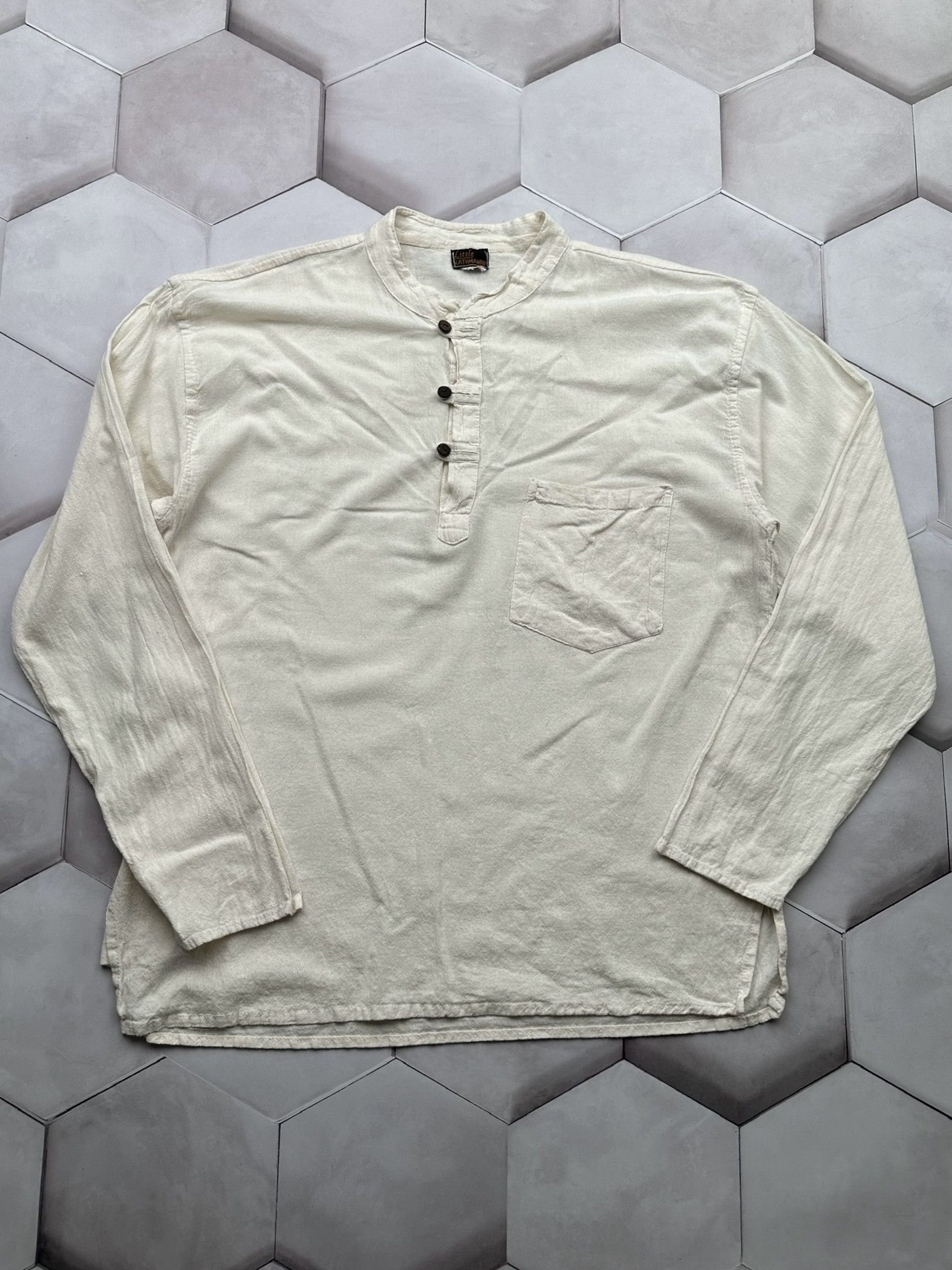 image of Vintage Japanese Type Amazing Shirt in Beige, Men's (Size 2XL)