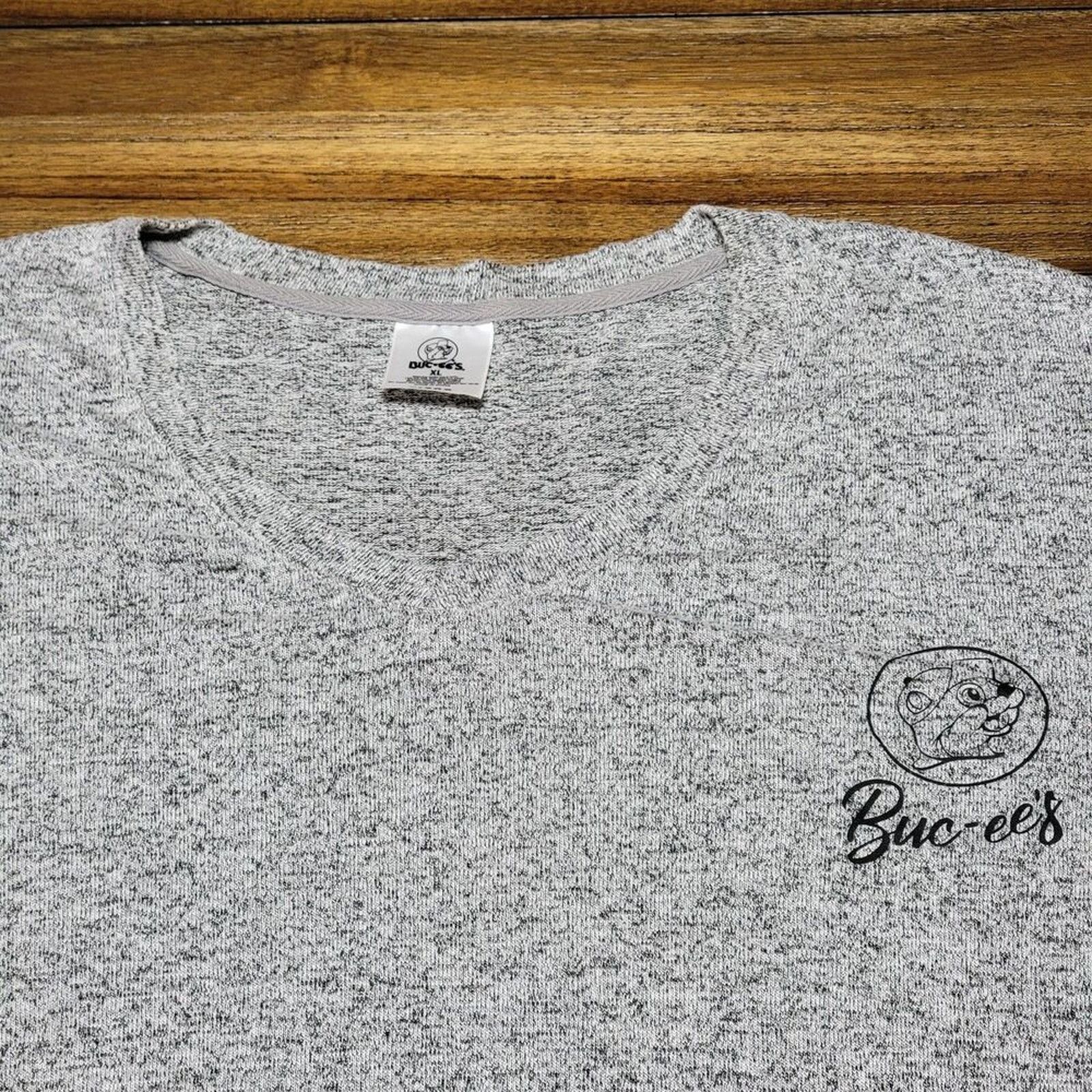 Other Buc-ee's LS Grey Knit V-Neck Oversized Sweater - Size XL Size XL / US 12-14 / IT 48-50 - 2 Thumbnail