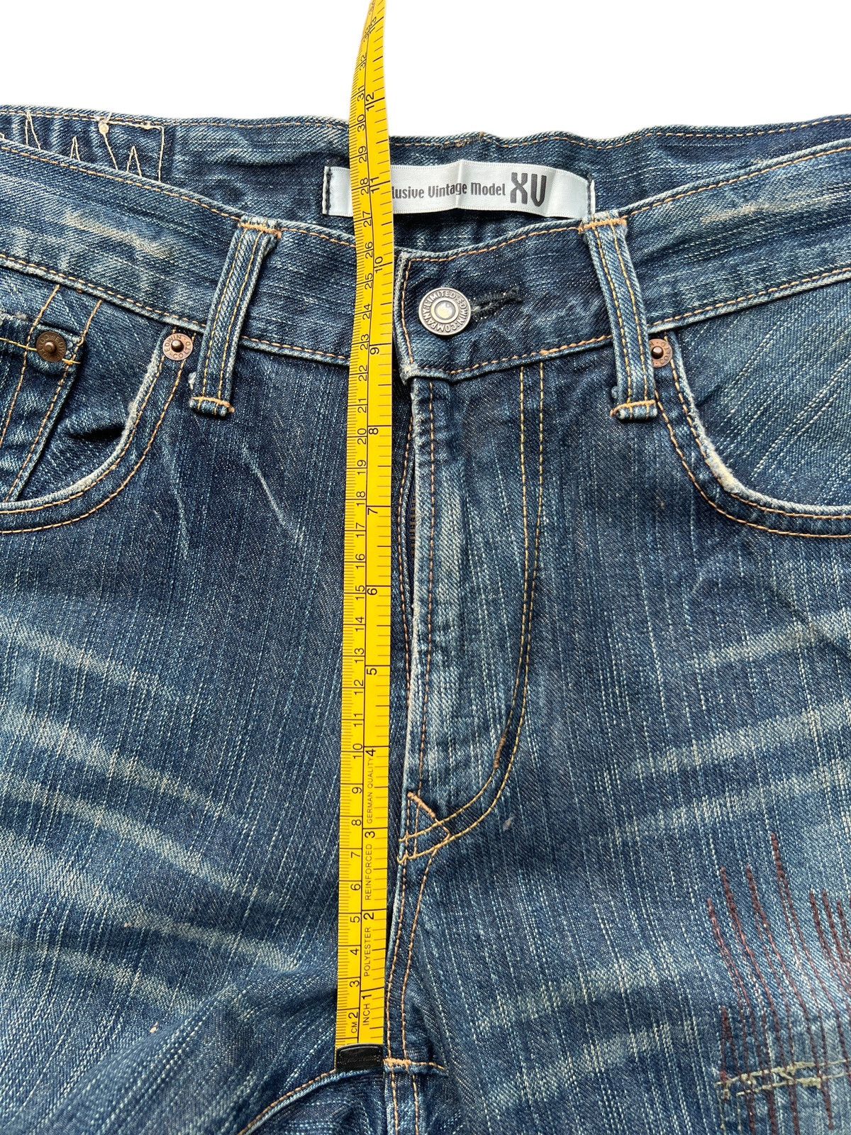Edwin Vintage Edwin XV Jeans Patch Work Distressed Jeans 34x30 Size US 34 / EU 50 - 14 Thumbnail