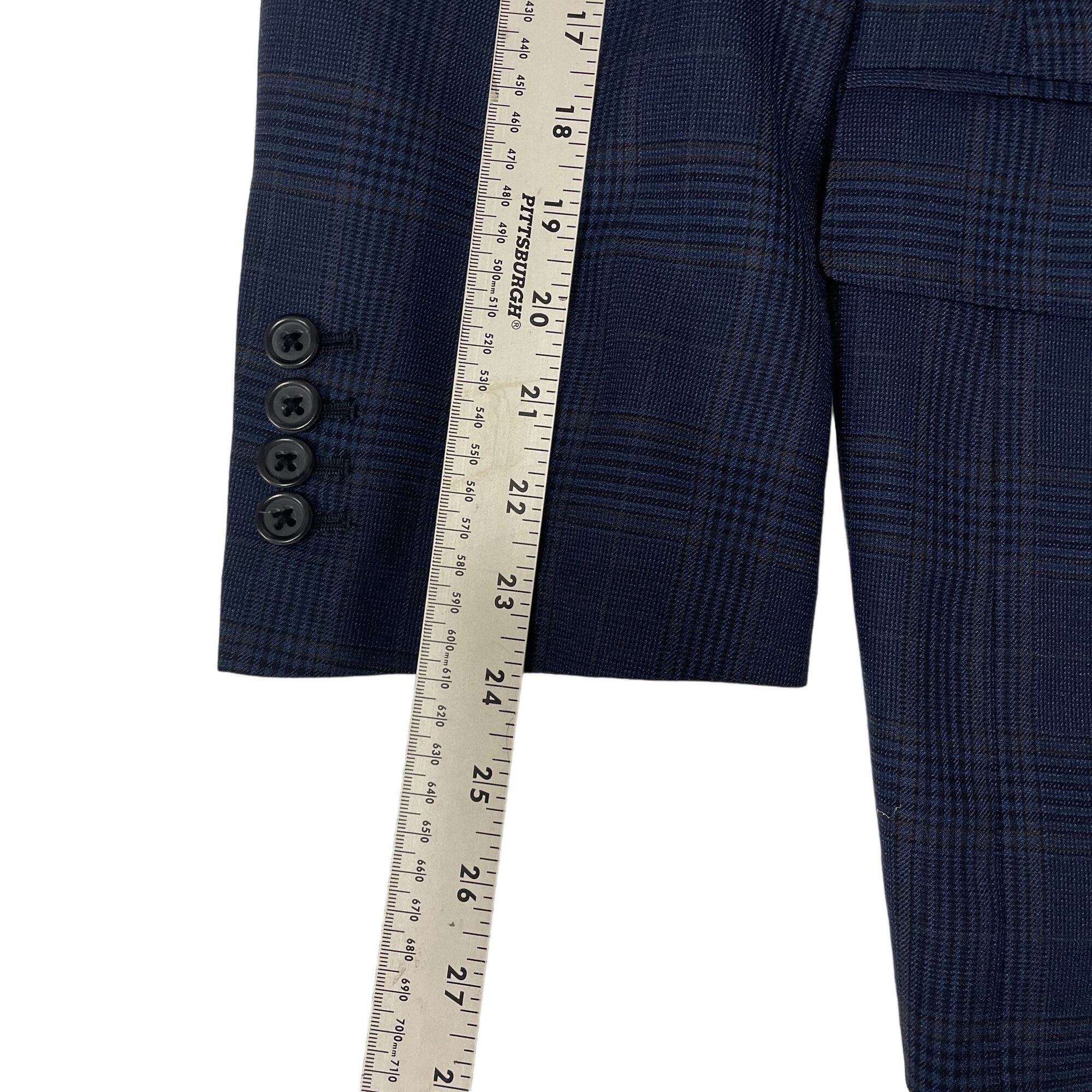 Ermenegildo Zegna Ermenegildo Zegna BESPOKE Blue Sport Coat OVERCHECK Jacket Size 38R - 9 Thumbnail