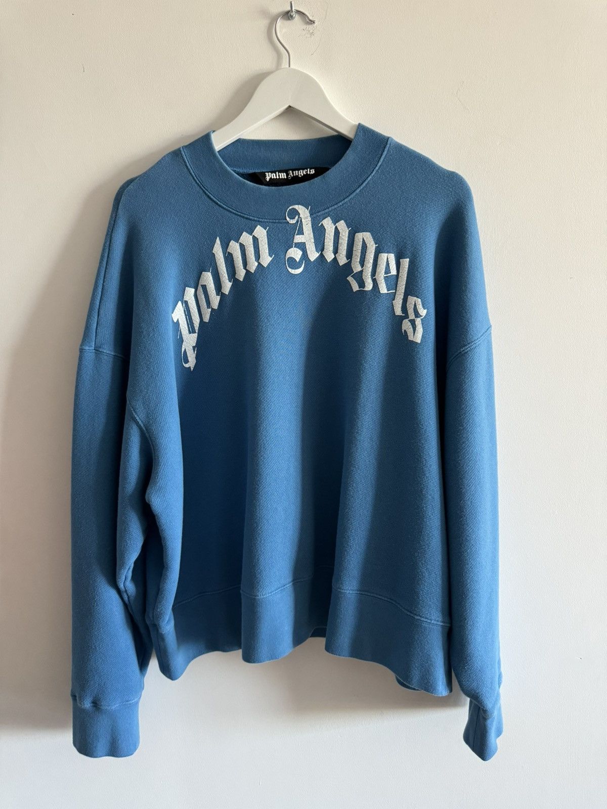 Palm Angels Palm Angels Curved Logo Blue Size: S Size US S / EU 44-46 / 1 - 1 Thumbnail