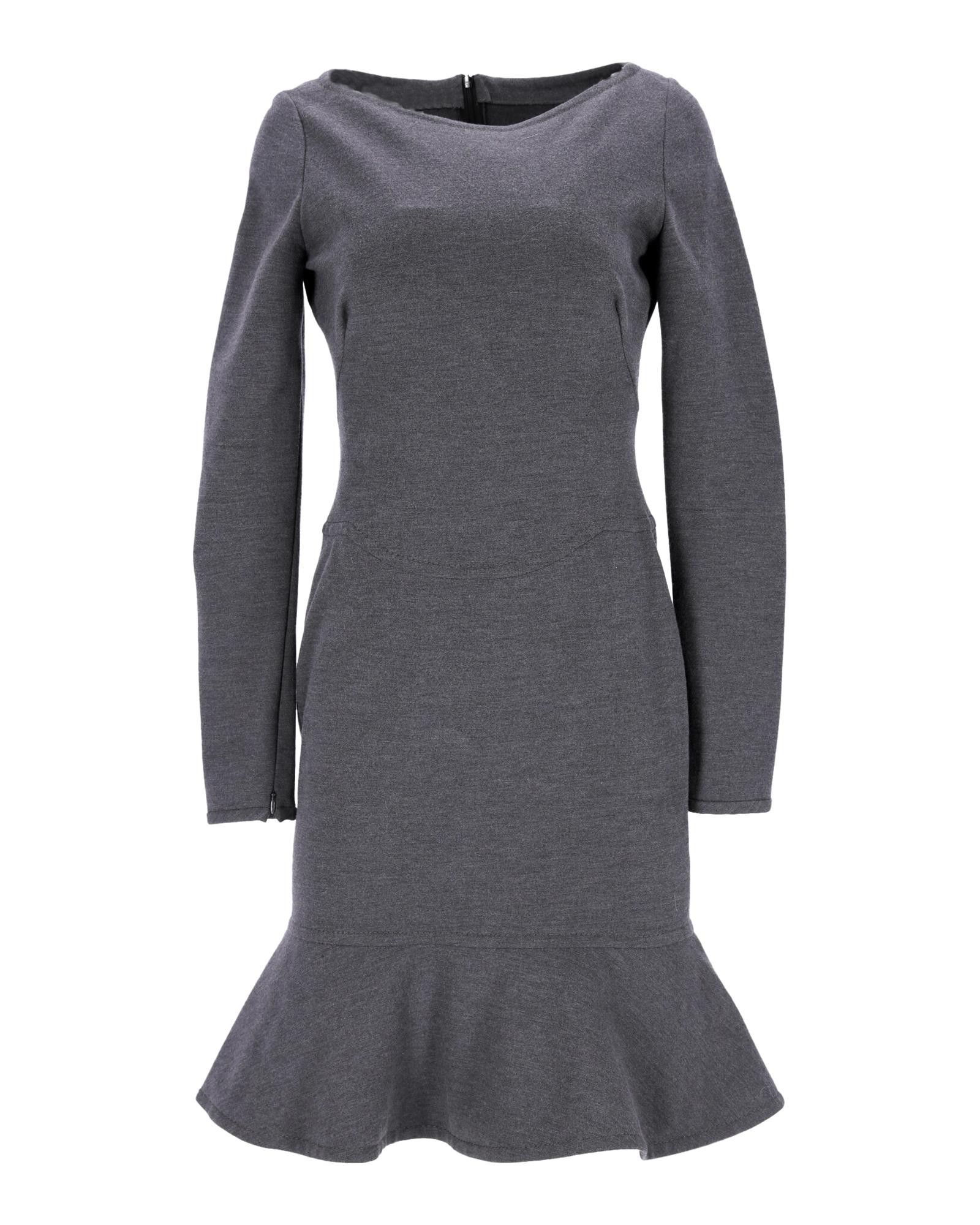 image of Flared Hem Grey Wool Dress By Valentino, Women's (Size XS)