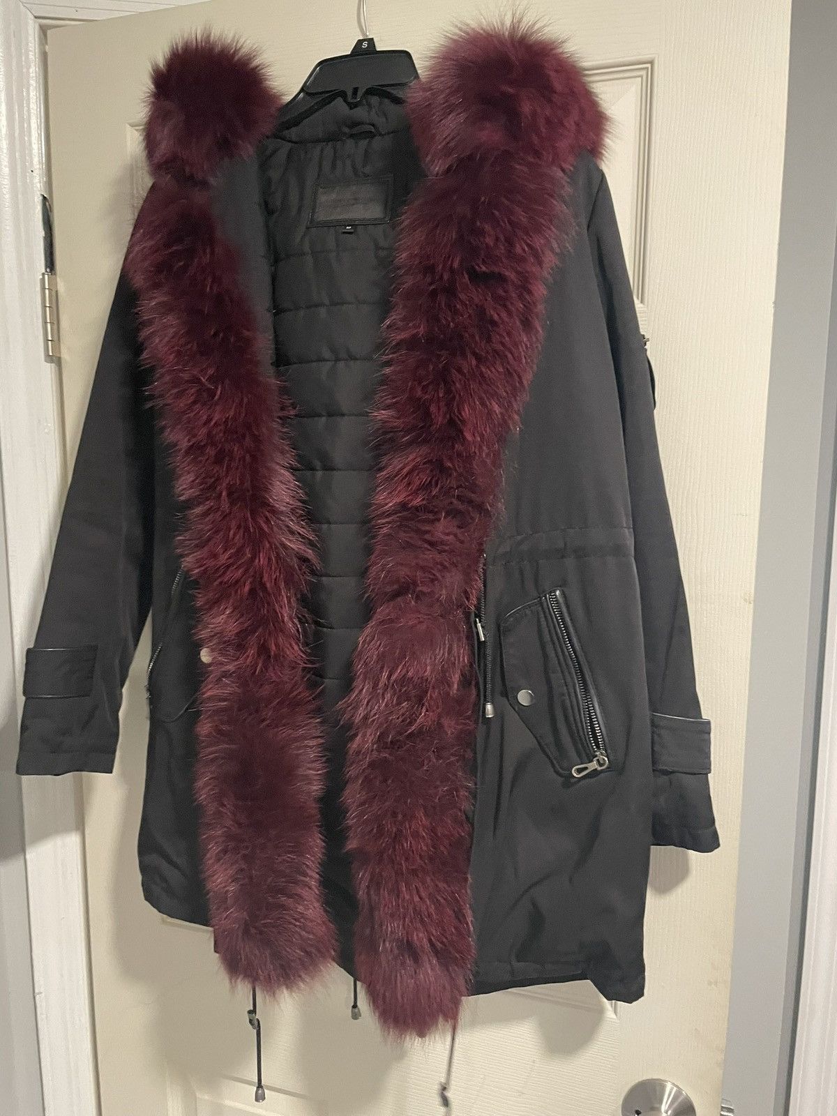 Burgandy Fur Coat