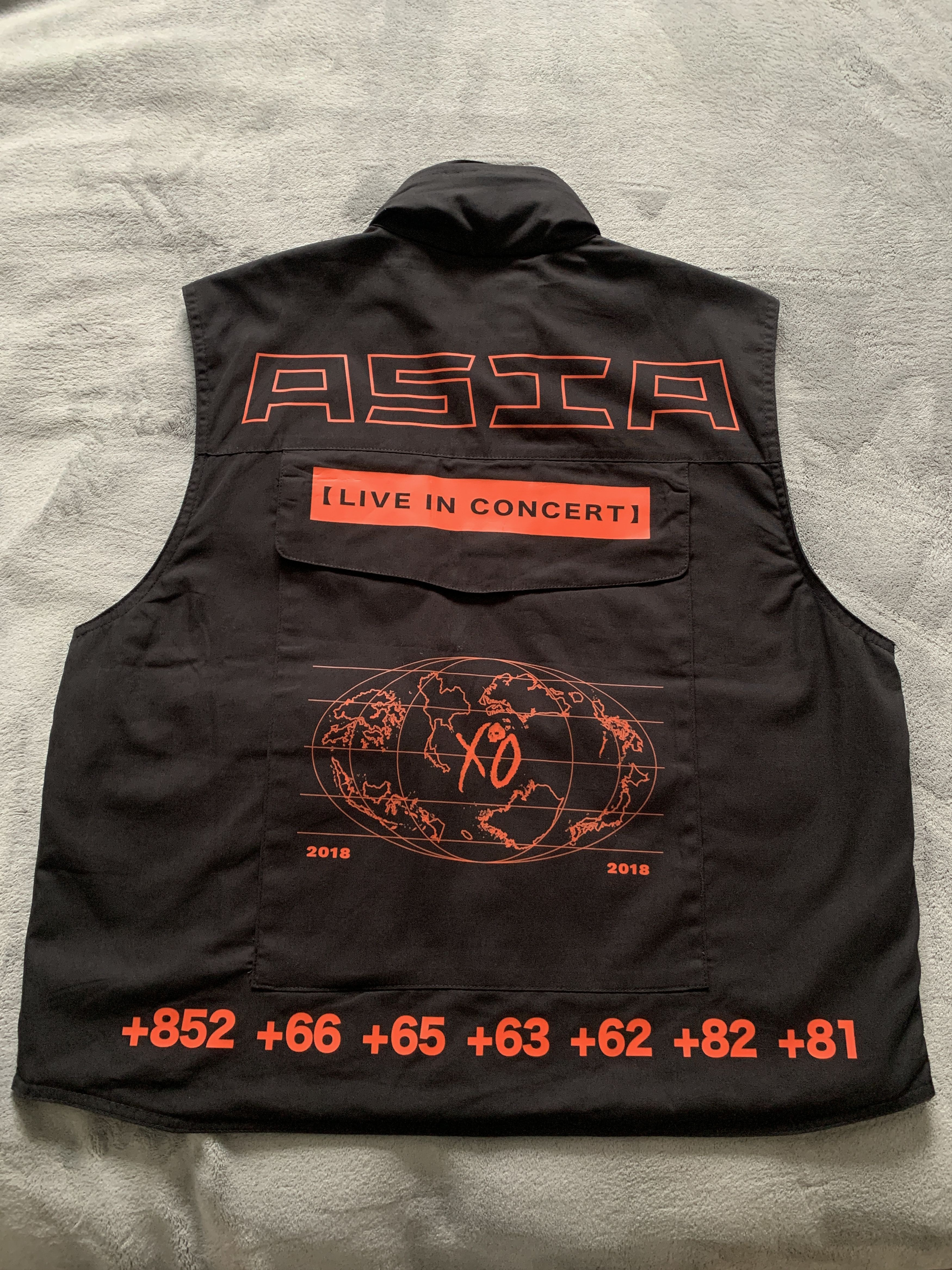 image of The Weeknd Xo Asia Tour Ranger Vest in Black, Men's (Size Medium)