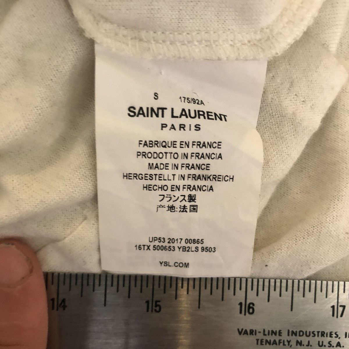 Saint Laurent Paris SAINT LAURENT PARIS “1971” Felted tee s\s17 Size US S / EU 44-46 / 1 - 4 Thumbnail