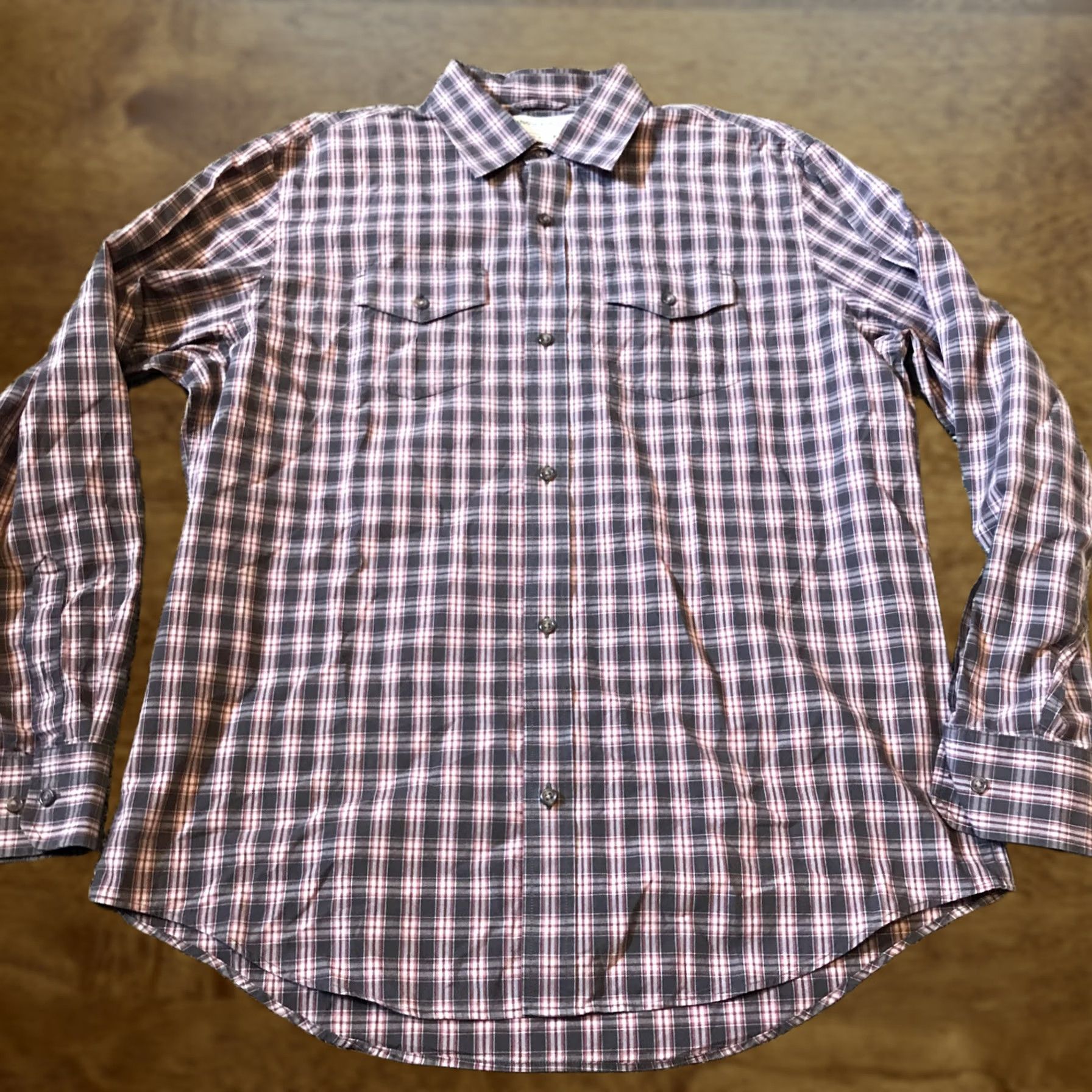 Banana Republic Banana Republic Shirt Button-Up Long Sleeve Plaid Multicolor Cotton L Men Regular Size L Size US L / EU 52-54 / 3 - 1 Thumbnail