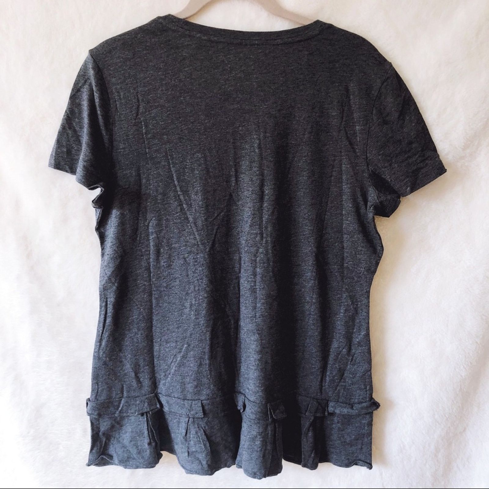 Banana Republic Banana Republic Gray Pleat Flounce Hem Top Size S / US 4 / IT 40 - 7 Thumbnail