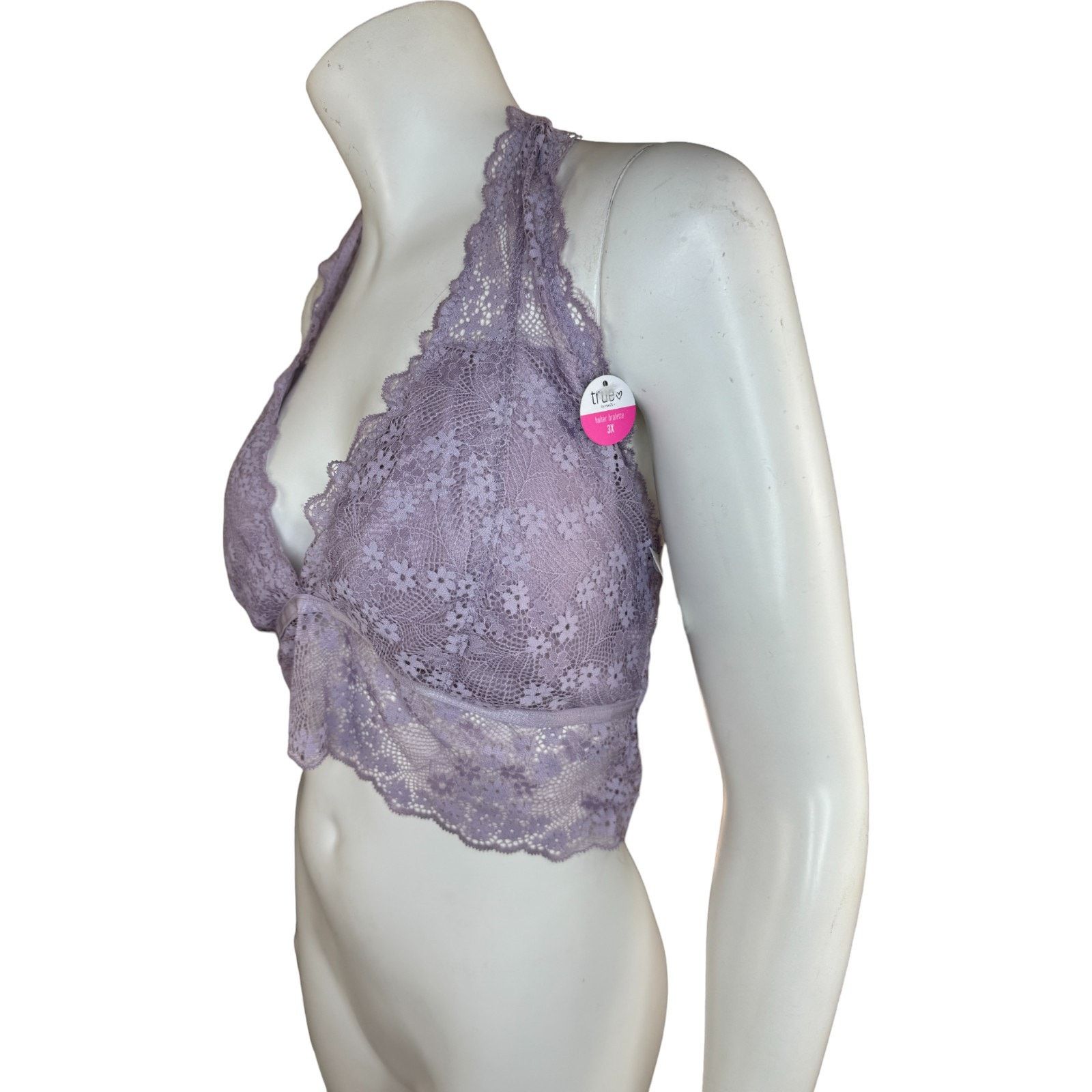 rue21 True by Rue 21 Purple Halter Bralette 3X 42D- 42DD NWT Size ONE SIZE - 4 Thumbnail