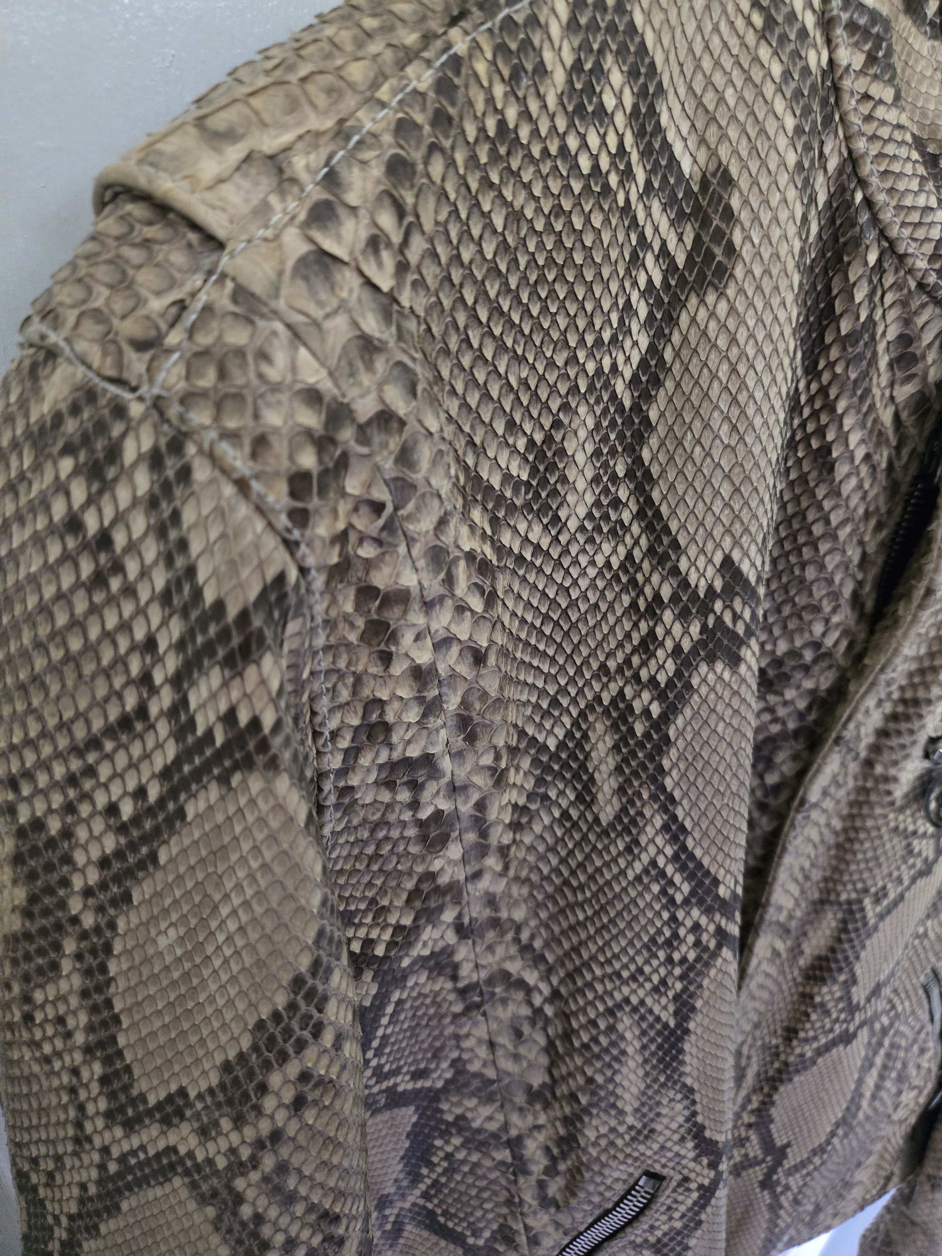 Carpe Diem C. Diem Python Snakeskin Motorcycle / Biker Jacket Size US XL / EU 56 / 4 - 2 Thumbnail