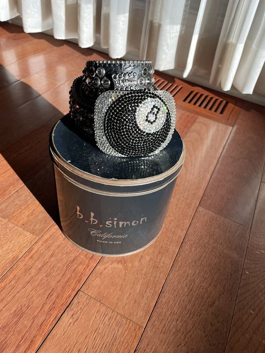 b.b. Simon '8 Ball' Black Crystal Belt