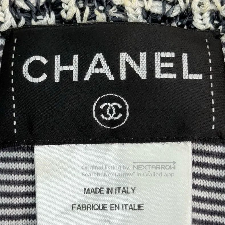 Chanel Chanel Dark gray and white heavy industry woven classic lo Size M / US 6-8 / IT 42-44 - 5 Thumbnail