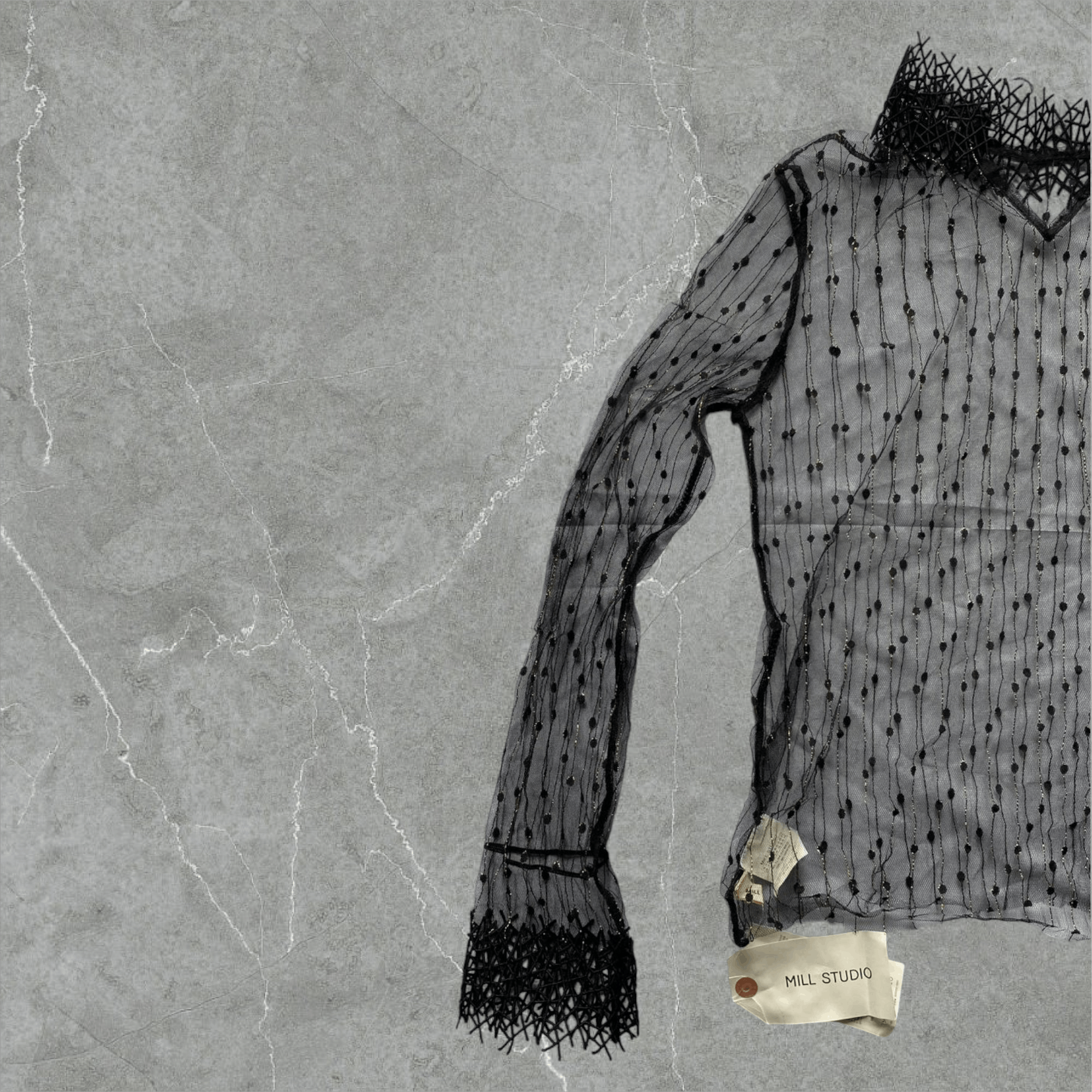 Japanese Brand 💥 DEAD STOCK💥 Mild stdio Grunge poem Mesh fish net Size S / US 4 / IT 40 - 5 Thumbnail